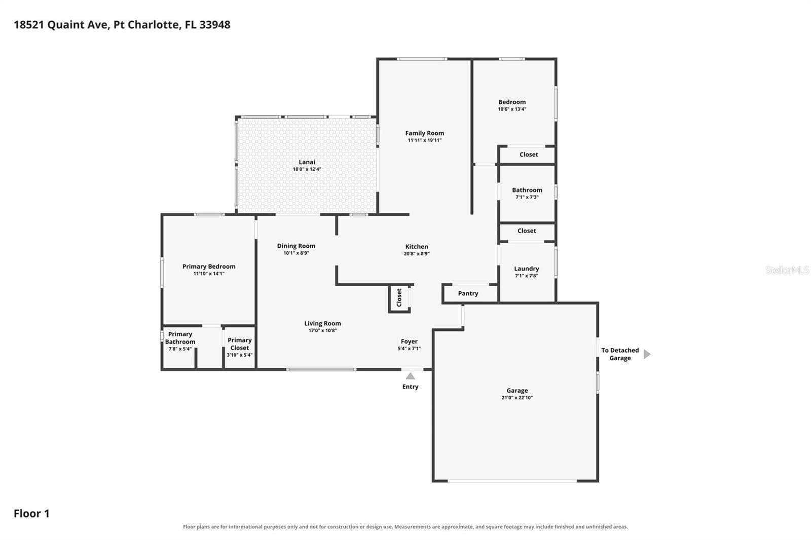 Single Family Residence at 18521 QUAINT AVE, PORT CHARLOTTE, photo 33 of 36
