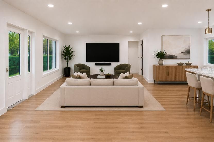 Virtually Staged Living Area - 1646 ROBIN HOOD LN, CLEARWATER