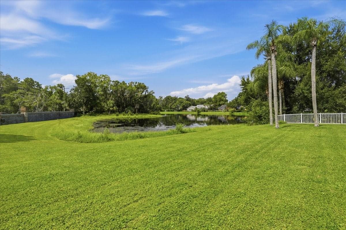 Large backyard with pond. - 17024 WINNERS CIR, ODESSA