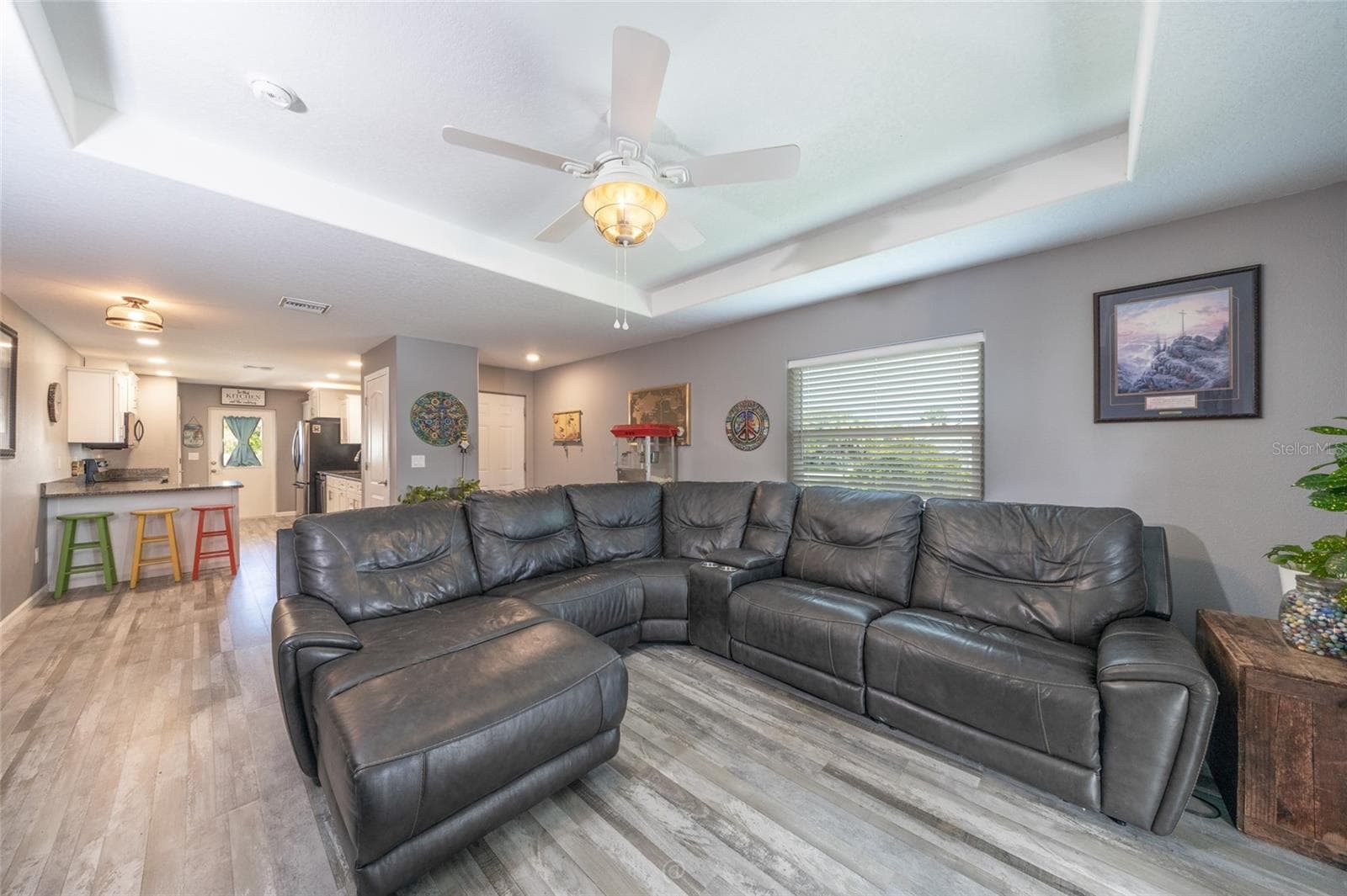 View of family room & kitchen - 904 S DAYTONA AVE, FLAGLER BEACH