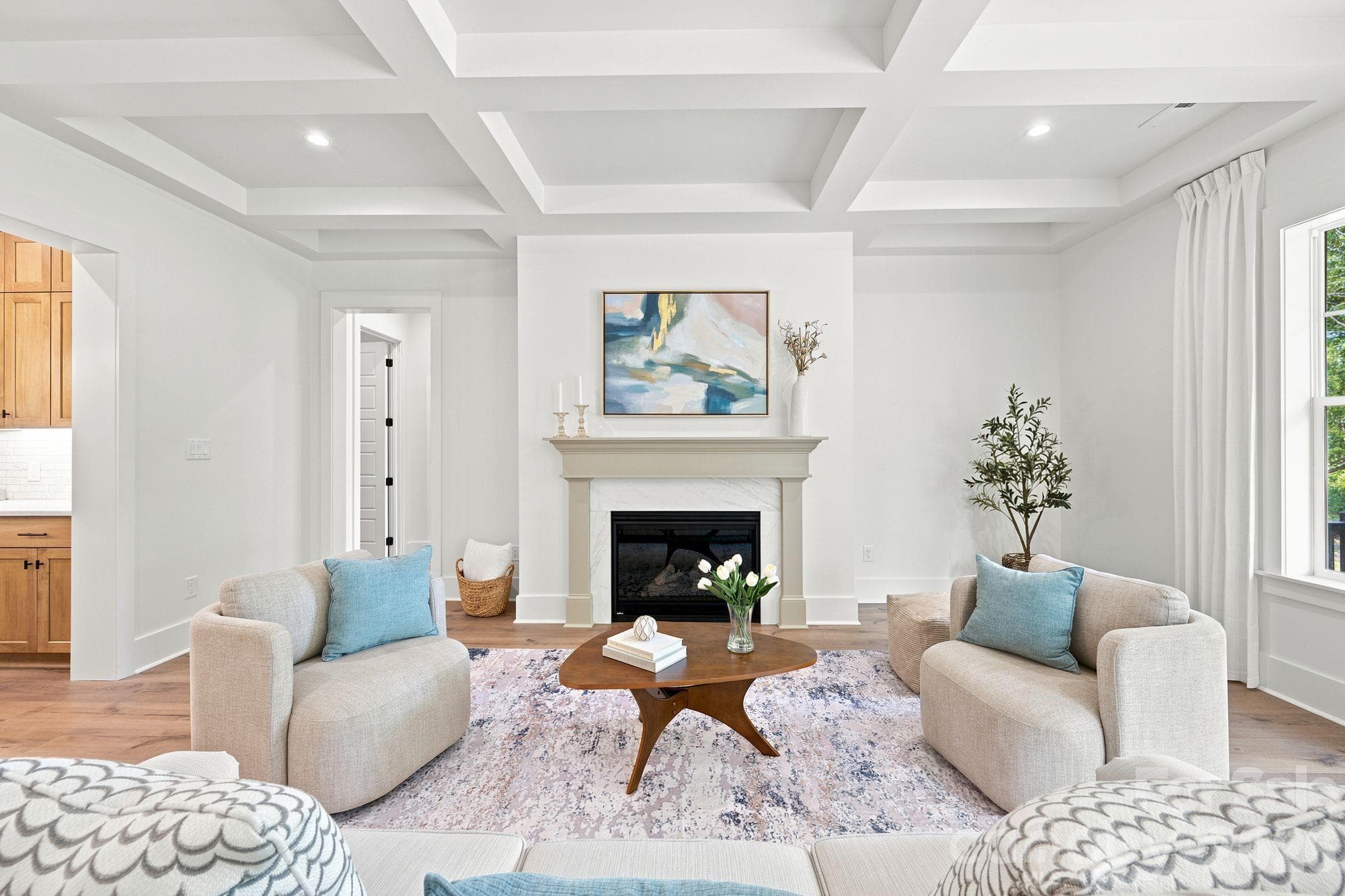 Beautiful Coffered Ceiling - 121 Juniper Road, Mooresville
