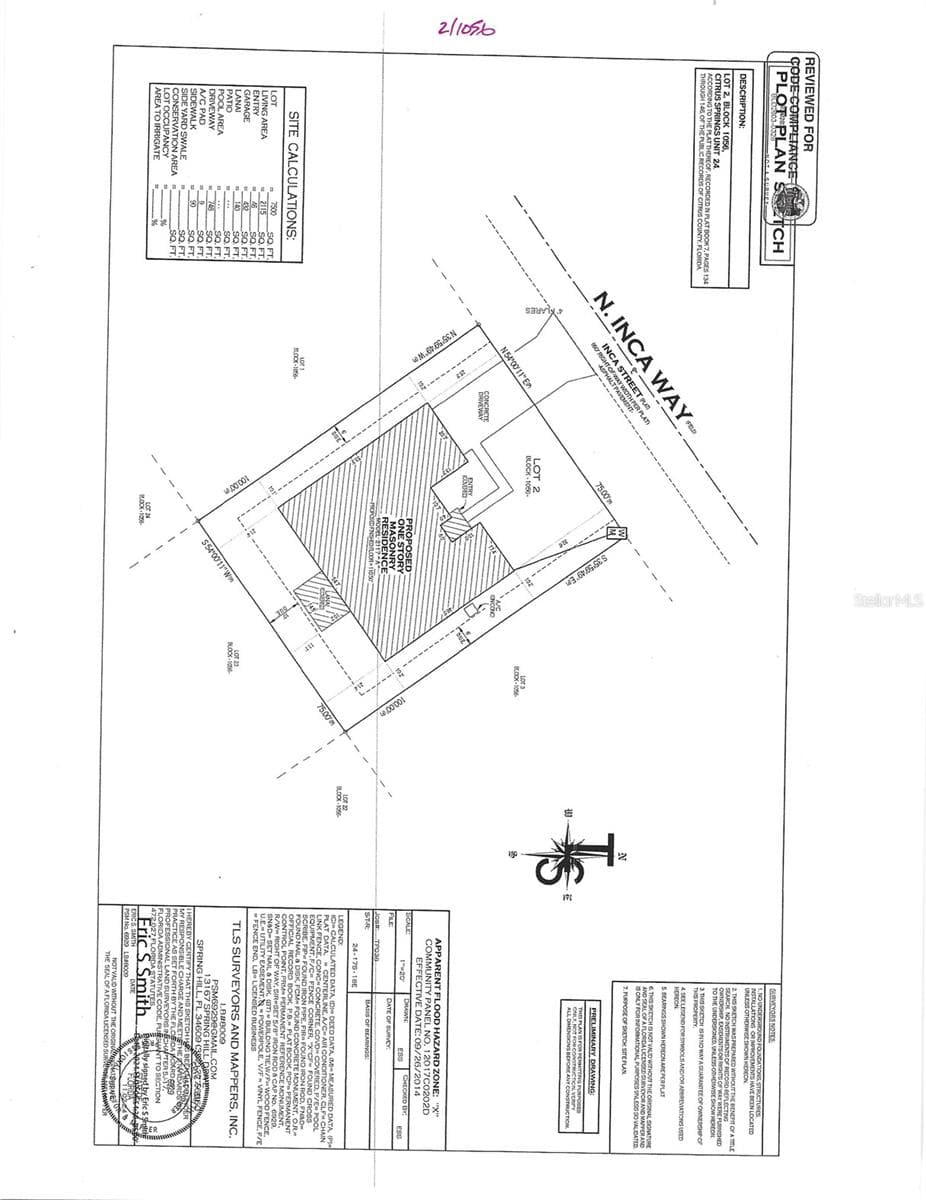Site plan - 8427 N INCA WAY, CITRUS SPRINGS