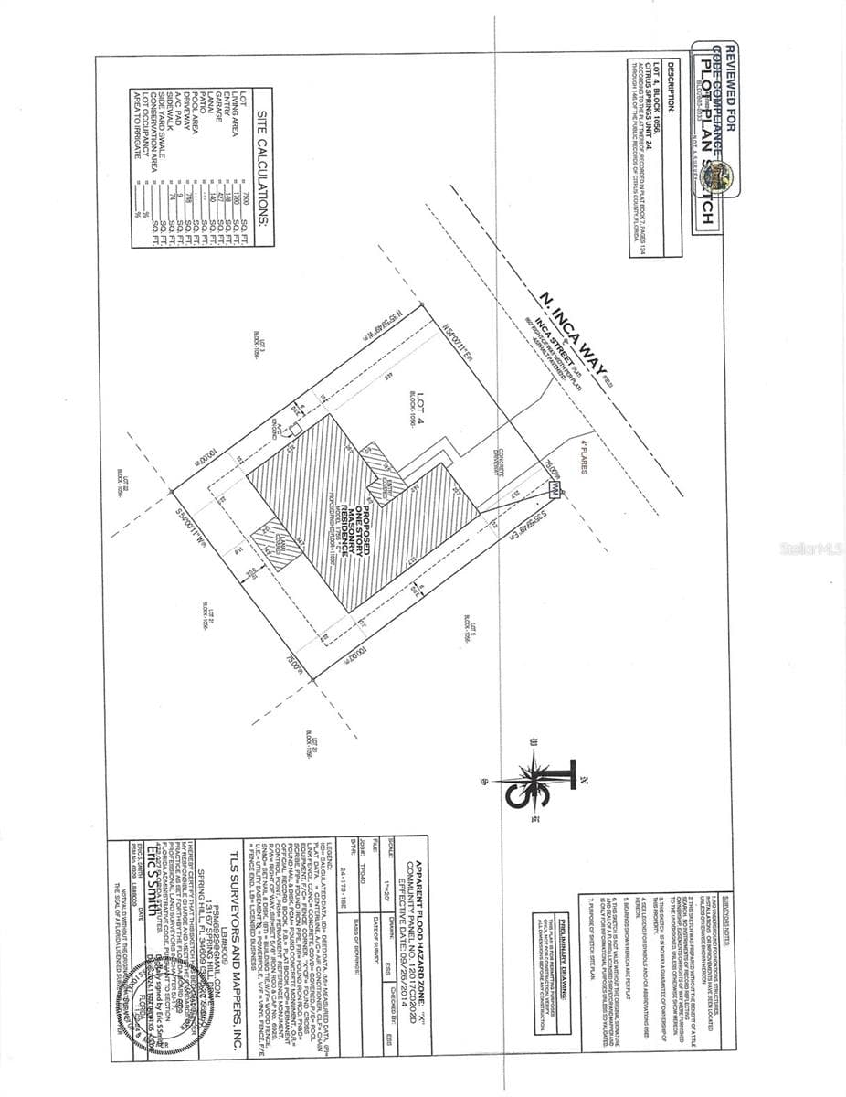 Site plan - 8441 N INCA WAY, DUNNELLON