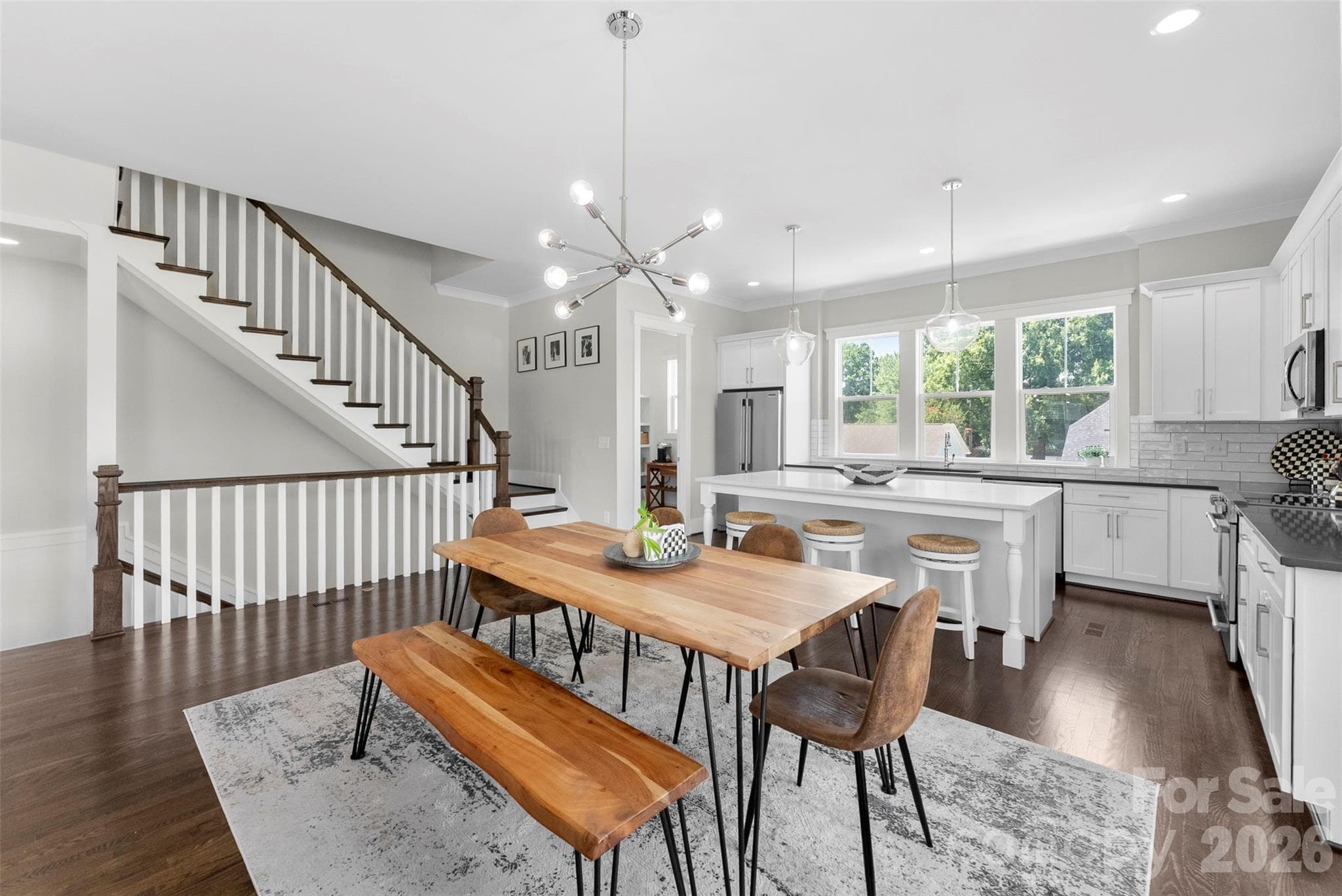 Hardwood floors throughout main level - 543 Greystone Road, Charlotte