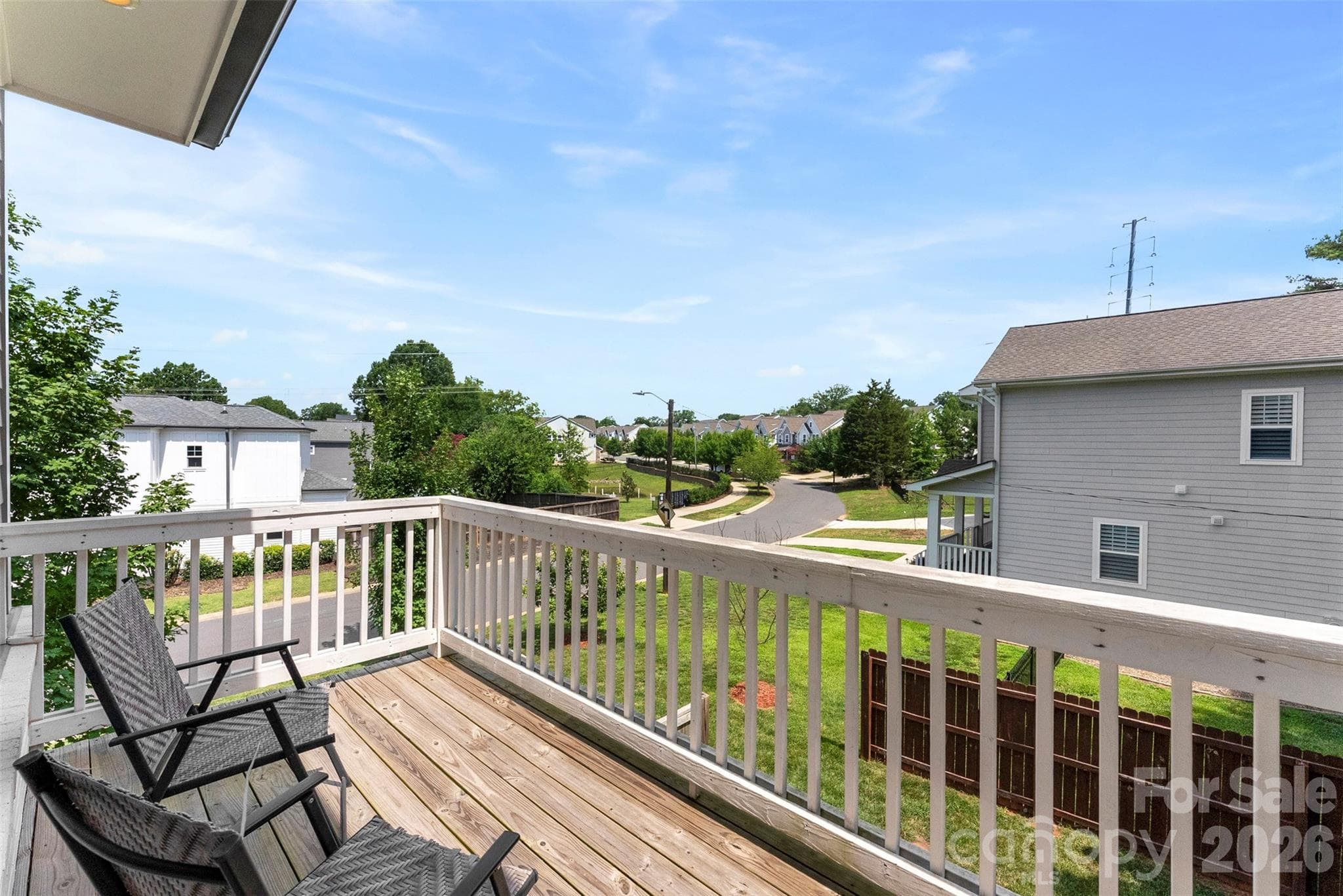 Deck off the living room - 543 Greystone Road, Charlotte