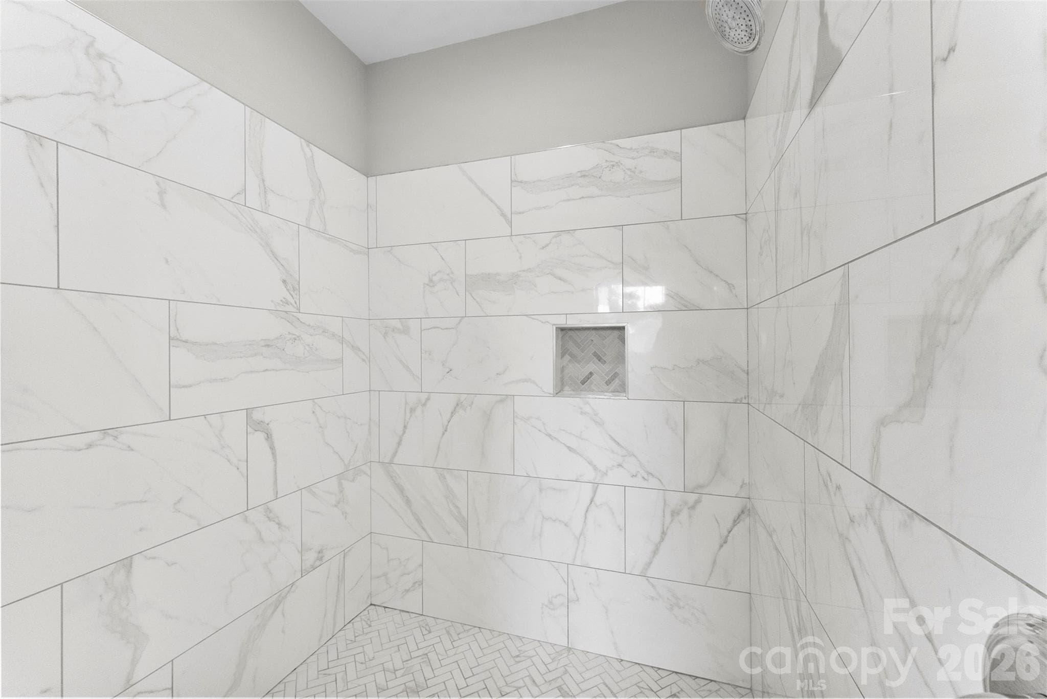 Oversized custom tile shower - 543 Greystone Road, Charlotte