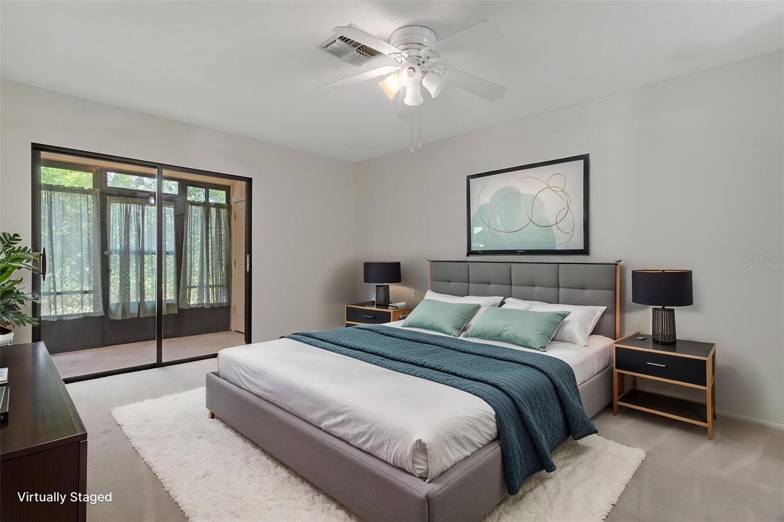 Master bedroom, virtually staged - 2102 FORESTER WAY, SPRING HILL