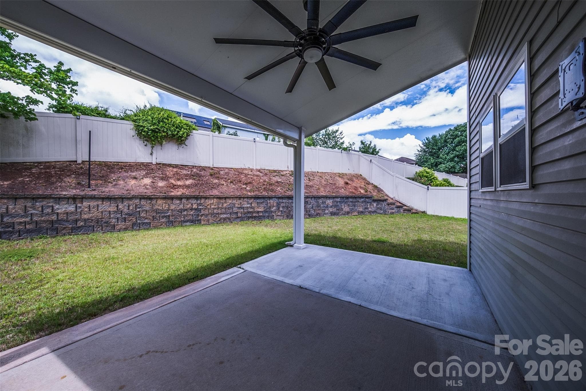 Large Covered Patio with Fan - 2134 Gillette Drive, Clover