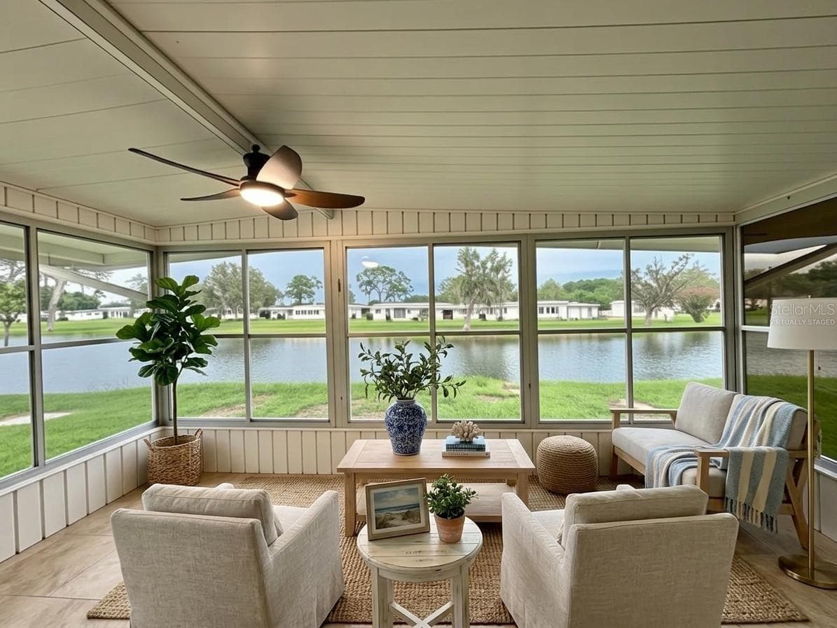 Virtually Staged Florida Room - 119 AUDUBON DR, LEESBURG
