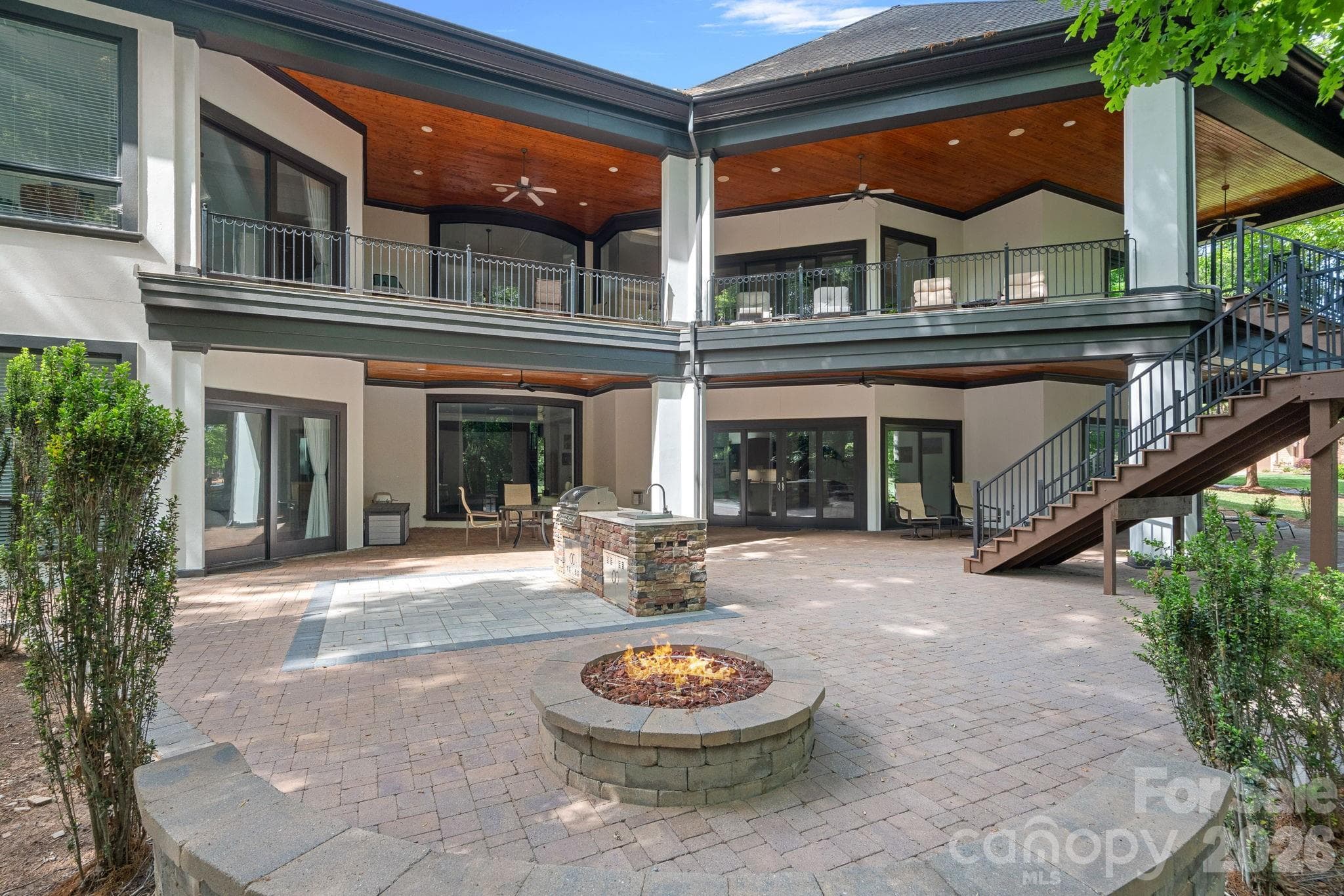 Expansive covered back decks with room for a pool - Mooresville
