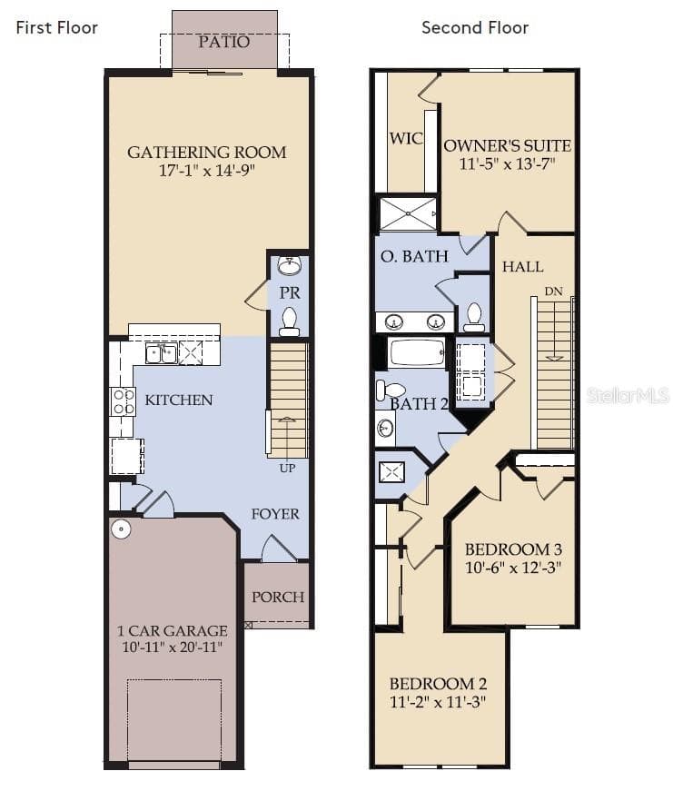 Floor Plan - Floor One Floor Plan - Floor Two - 4425 JETTY LANE NE, PALM BAY