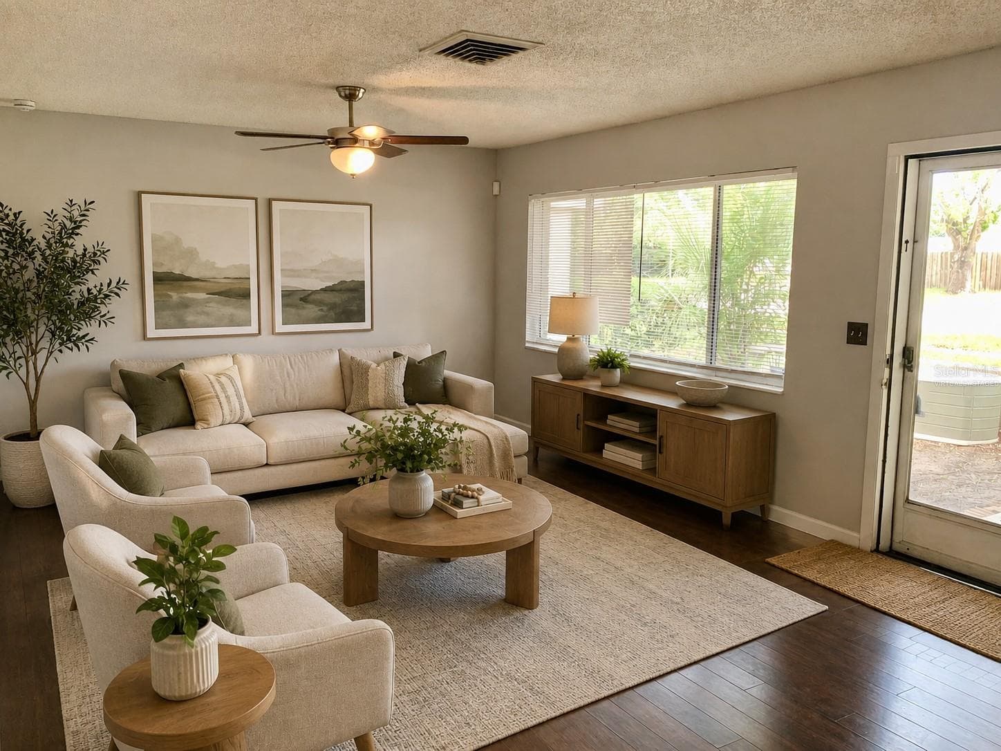 Living room could be. Virtually staged by ChatGPT - 5050 29TH AVE N, ST PETERSBURG