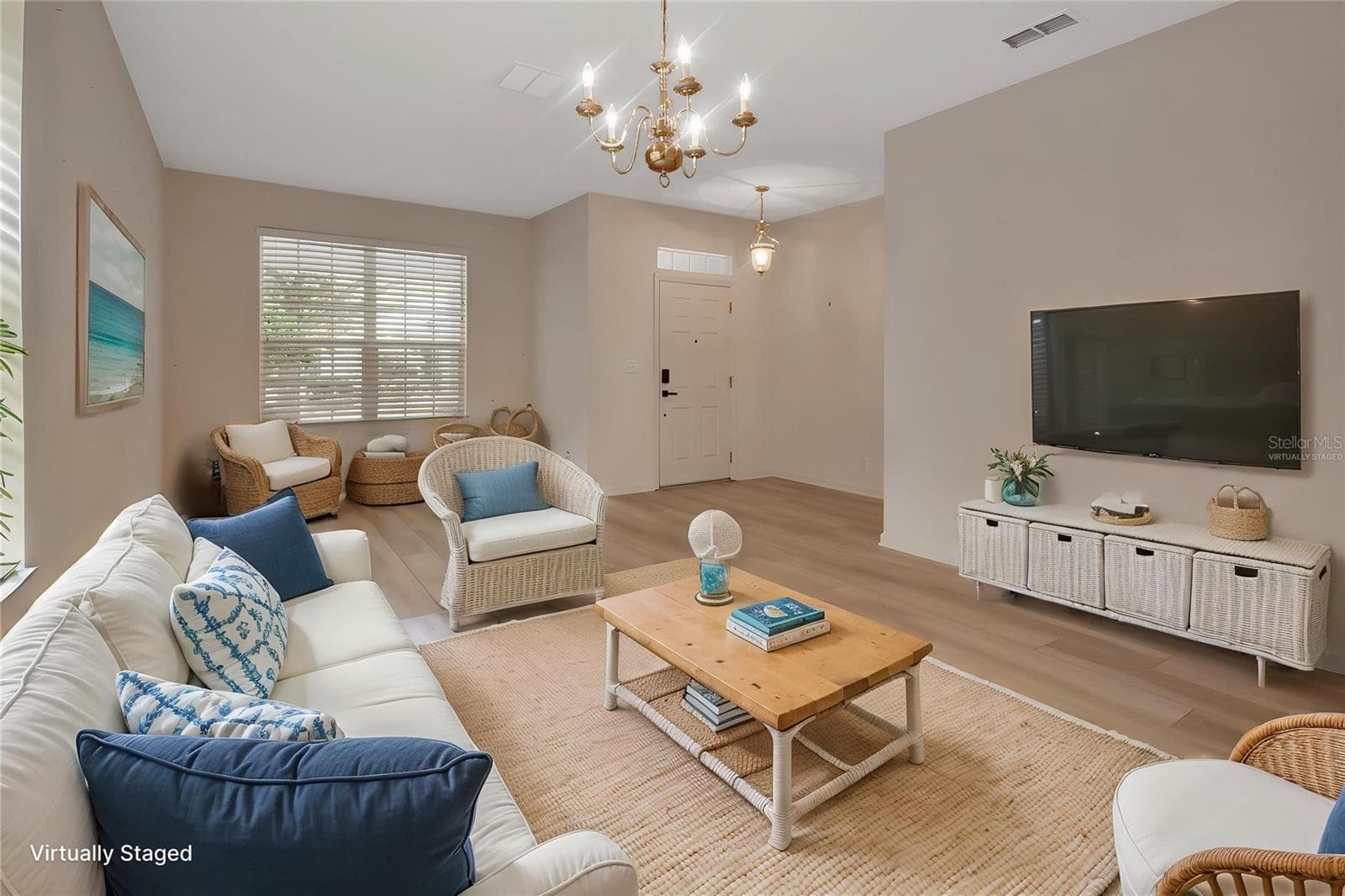 virtually staged living dining room combo - 525 HERON POINT WAY, DELAND