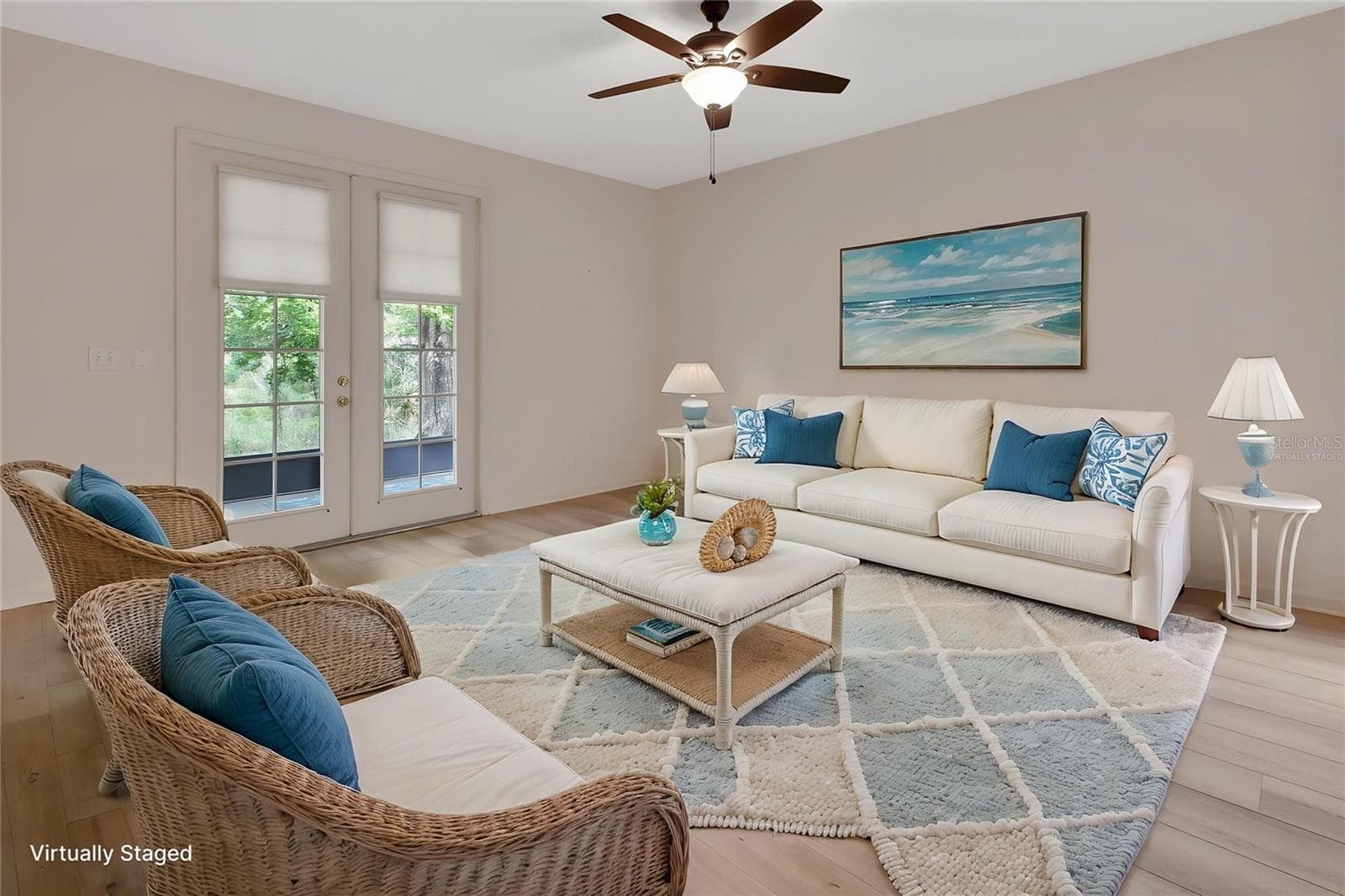 Virtually Staged family room - 525 HERON POINT WAY, DELAND