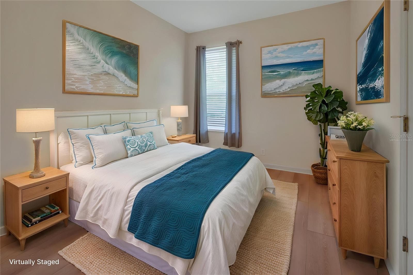 virtually staged 1st bedroom - 525 HERON POINT WAY, DELAND