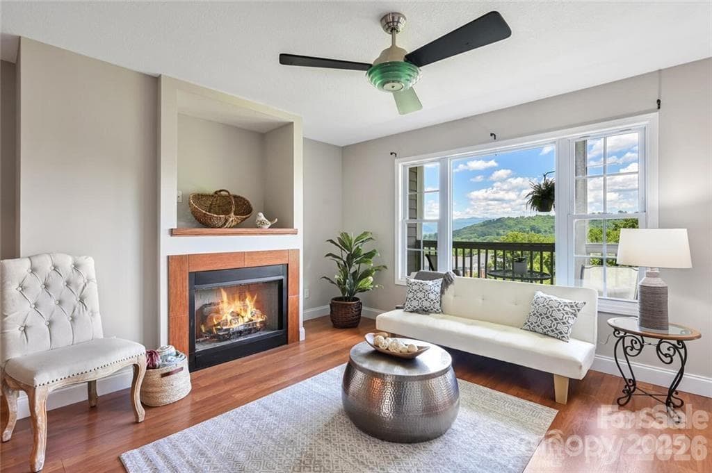 Living Room with View - 29 Rotunda Circle, Asheville