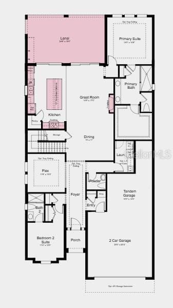 Additional Highlights Include: Whole house impact windows, 10' ceilings at 1st floor, tray ceiling pkg, 8' interior doors, rain shower head at primary shower, outdoor kitchen rough-in, and whole house stair rail with straight metal spindles - 13919 IONA AVE, PALMETTO