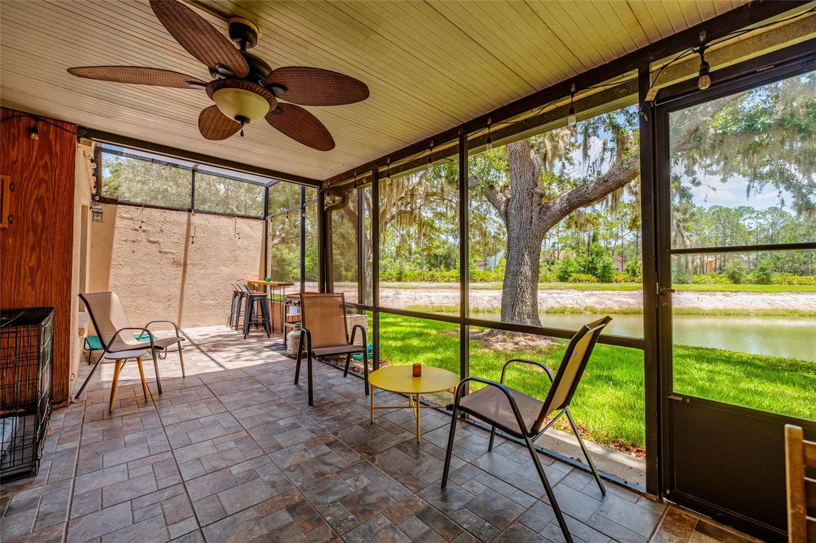 screened in porch with Lakeview - 17557 FAIRMEADOW DR, TAMPA