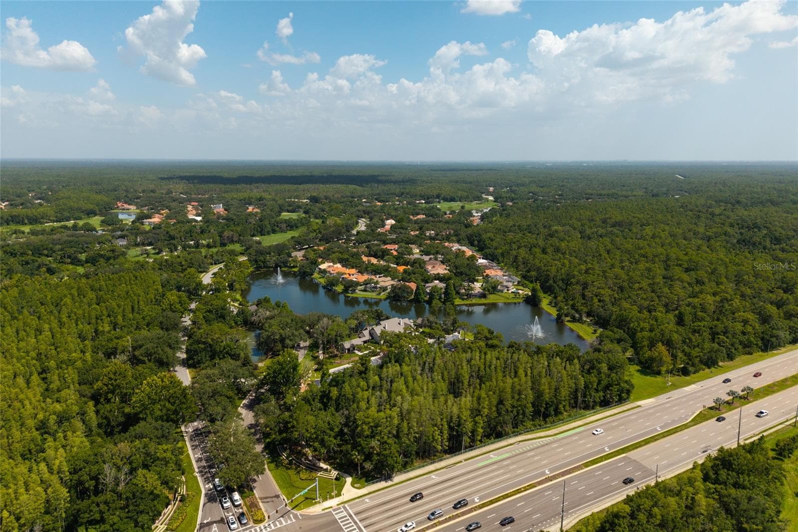aerial view to major roads - 17557 FAIRMEADOW DR, TAMPA