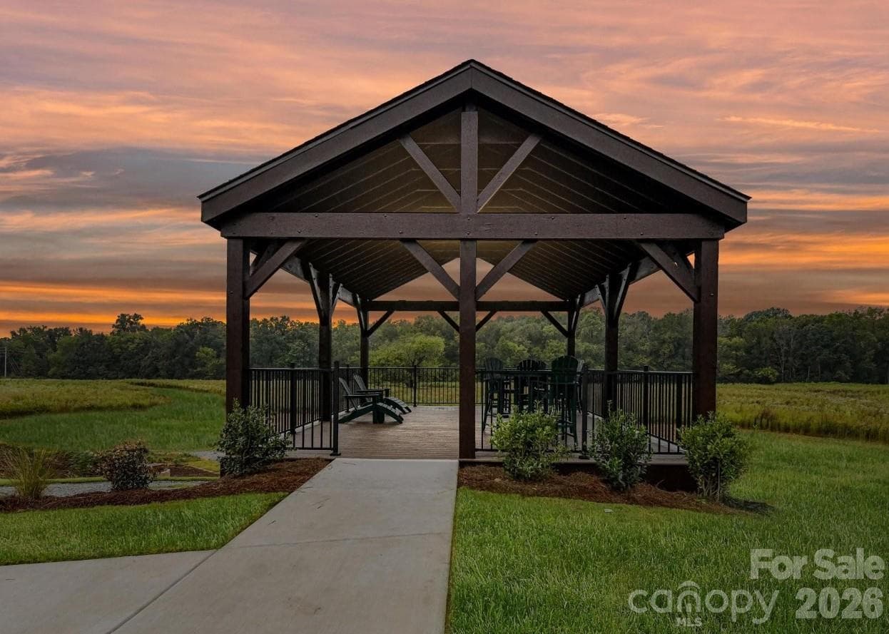 Community Pavilion overlooking the nature preserve - 257 Alluvium Lane, Waxhaw