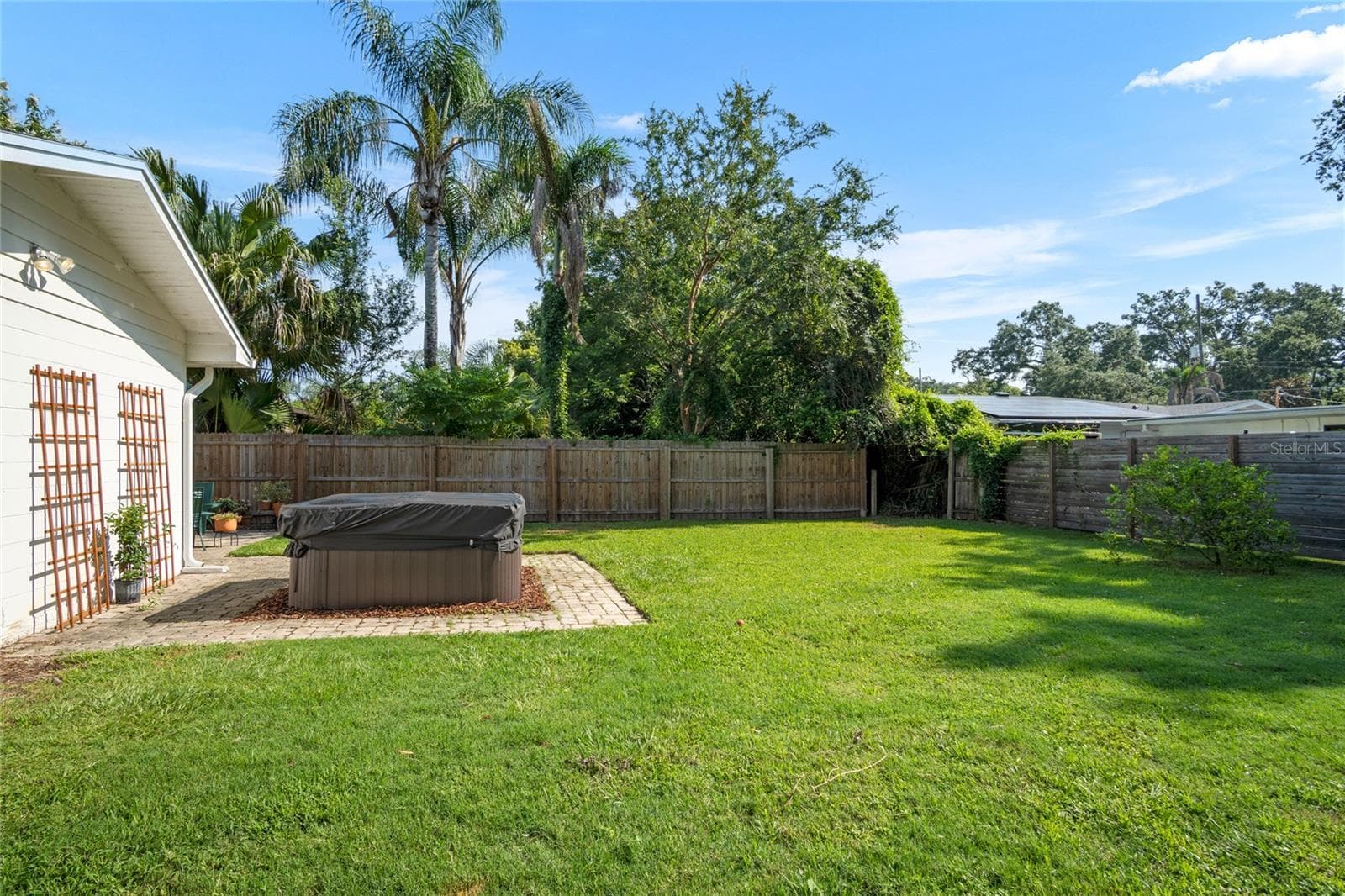Looking toward the south with a view of the great sized back yard including the hot tub. - 501 MERIDALE AVE, ORLANDO