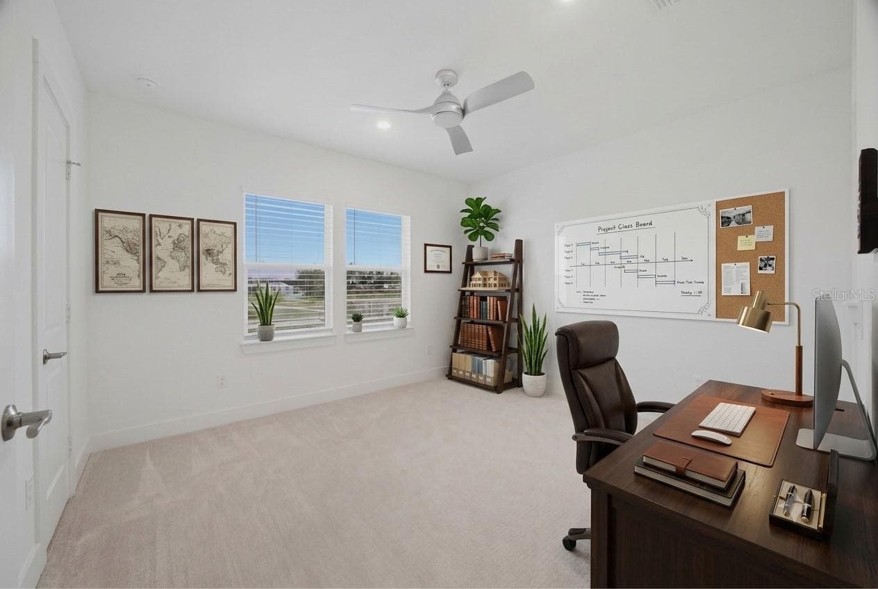 Bedroom 2 (Virtual Stage) - 1515 VALIER PT, ZEPHYRHILLS