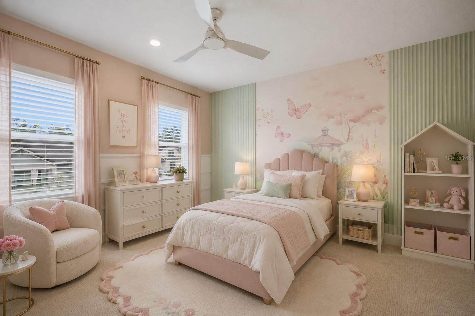 Bedroom 4 (Virtual Stage) with En-Suite Bathroom - 1515 VALIER PT, ZEPHYRHILLS