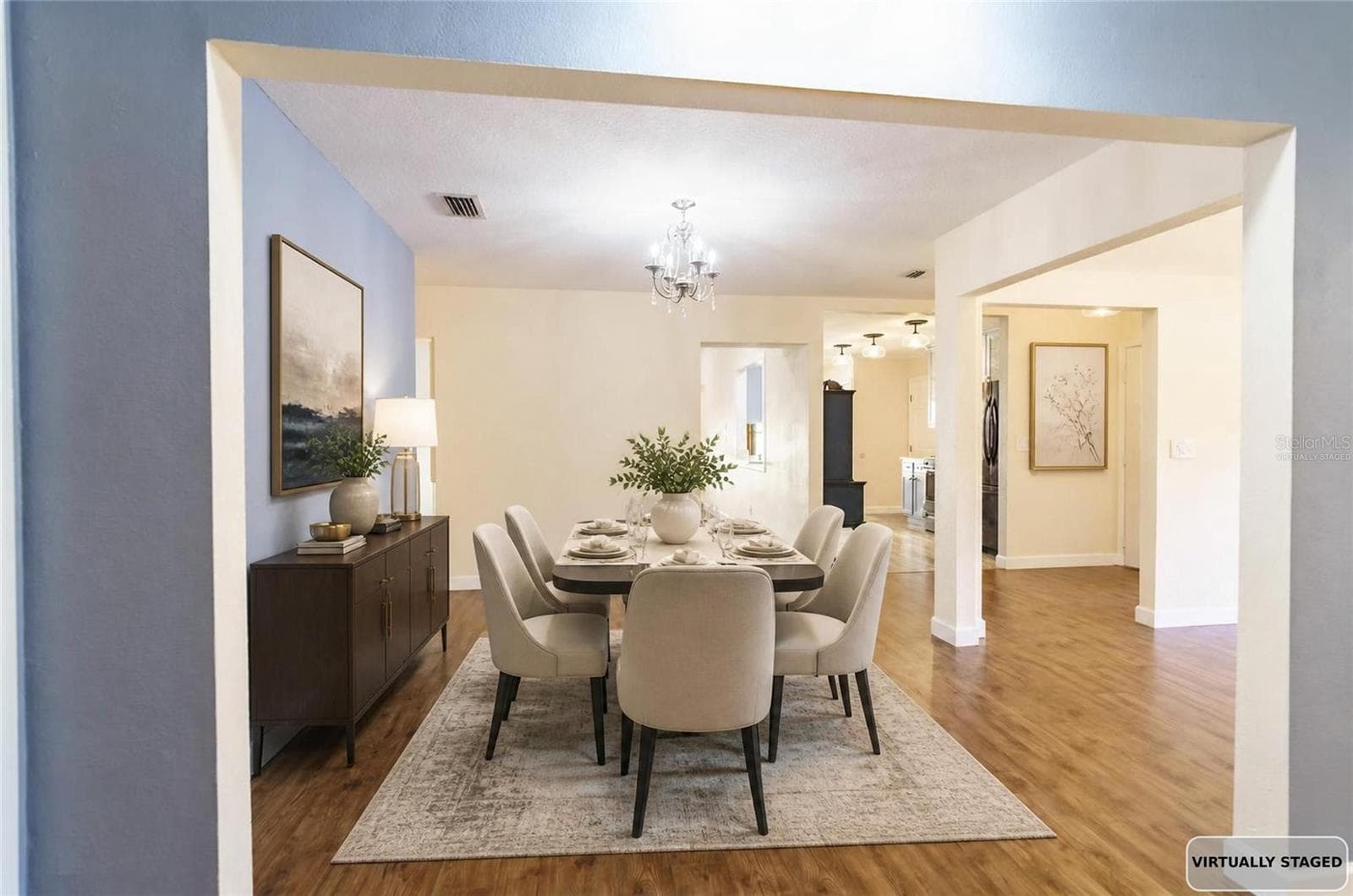 Virtually staged dining room - 4418 NE 4TH ST, OCALA