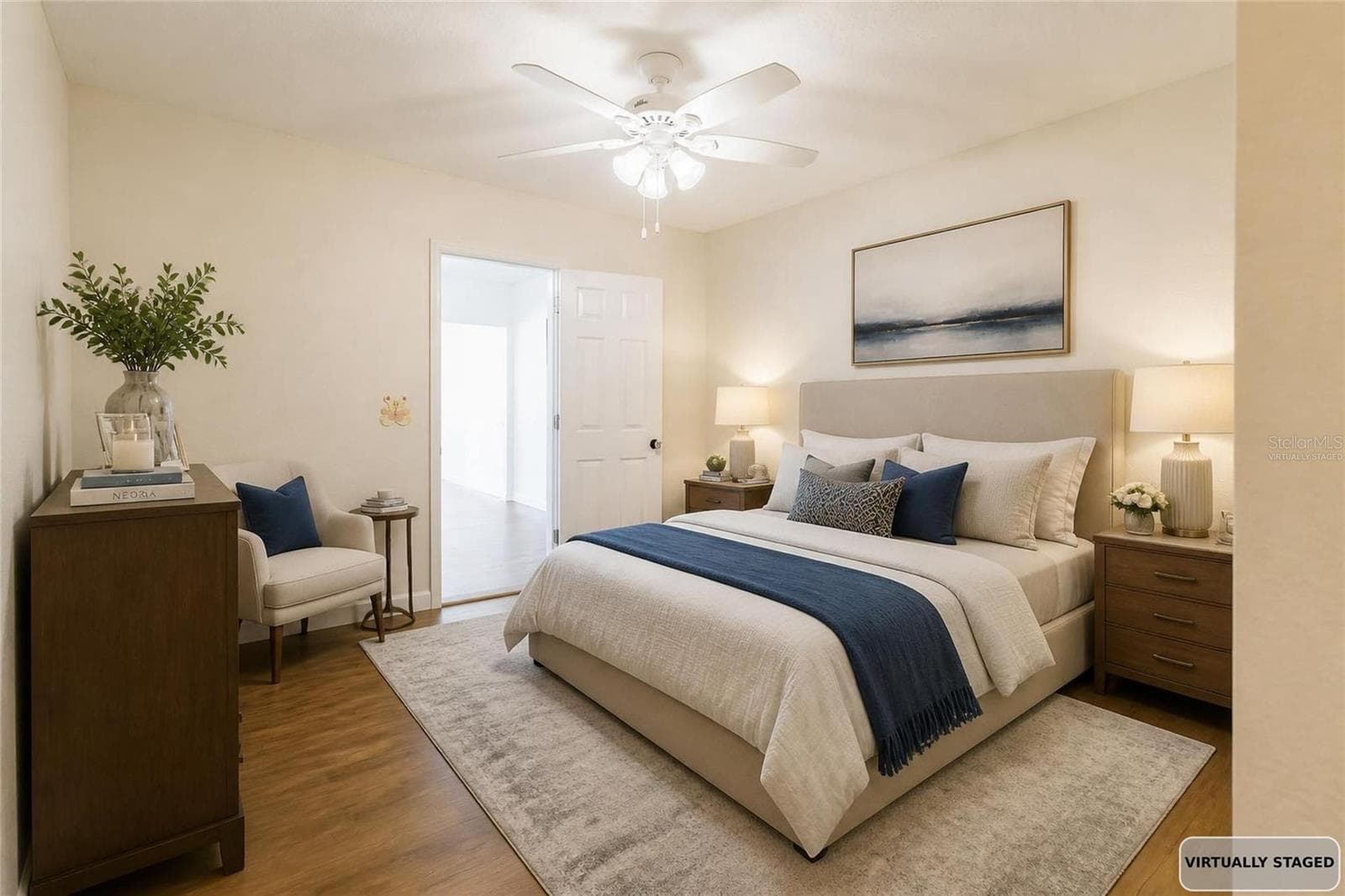 Virtually staged bedroom 2 - 4418 NE 4TH ST, OCALA