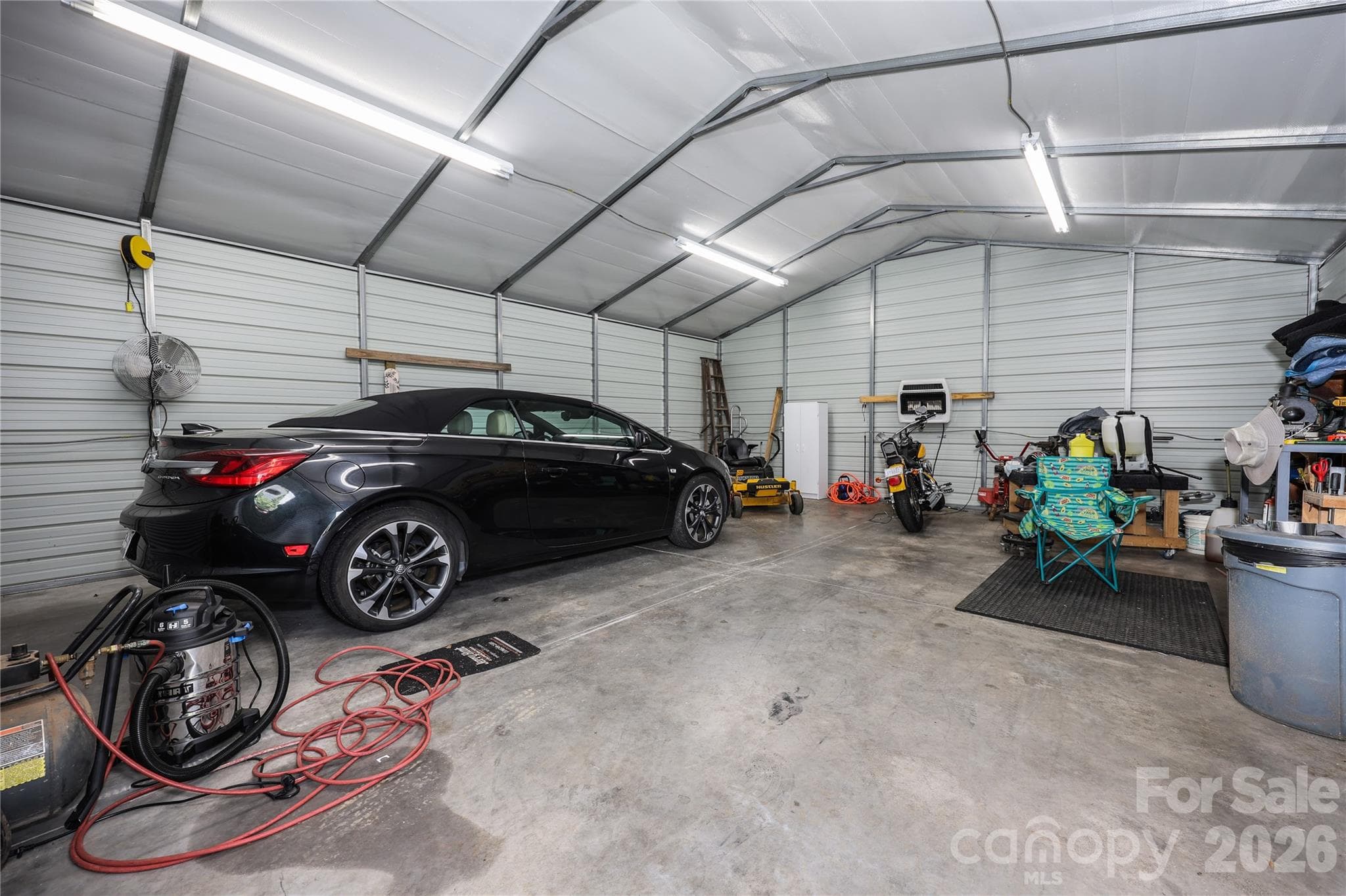 Inside of metal garage - 271 N Main Street, Denton