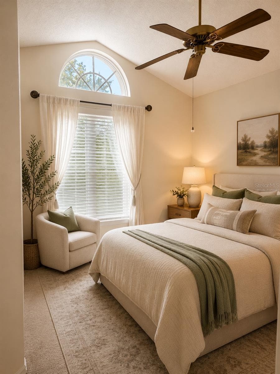 Virtually staged - Bedroom 1 - 7935 OAKSTONE CT, ORLANDO