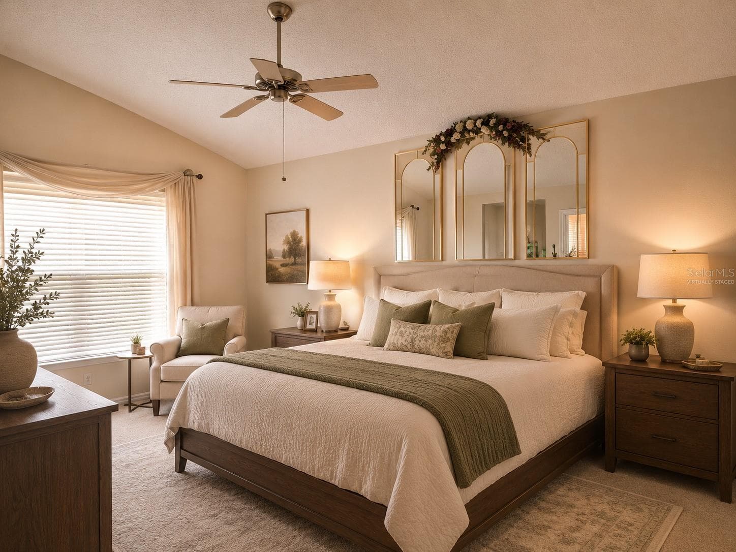 Virtually Staged - Master Bedroom - 7935 OAKSTONE CT, ORLANDO