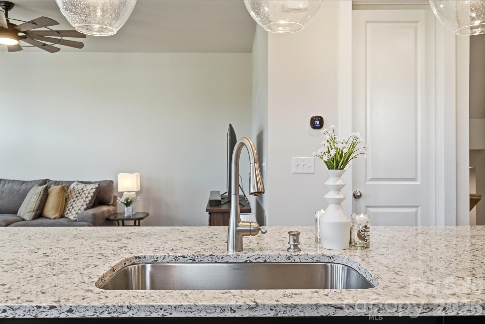 Neutral granite, white with earth tones - 2745 Ensemble Court, Charlotte