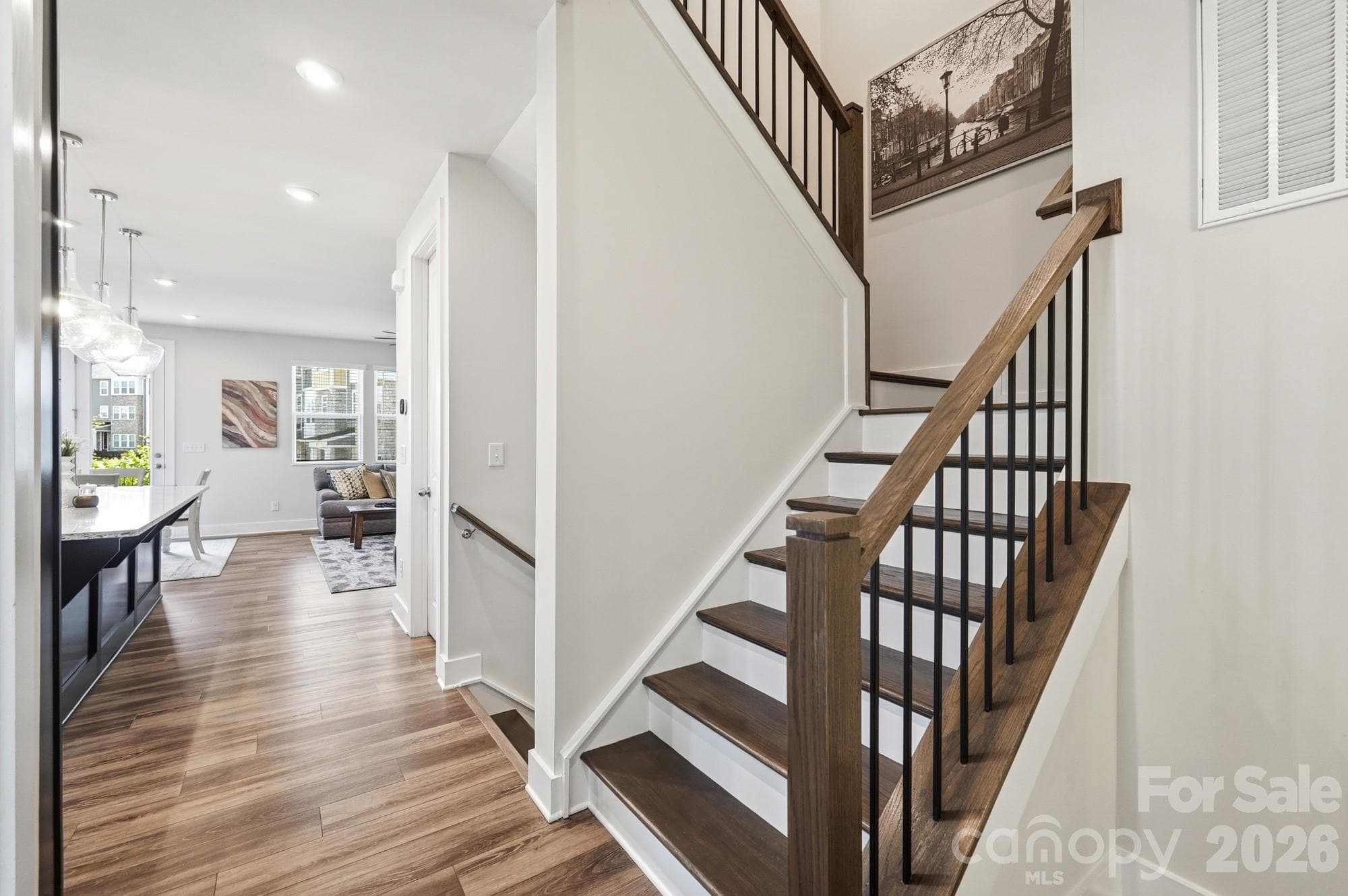 Modern staircase - 2745 Ensemble Court, Charlotte