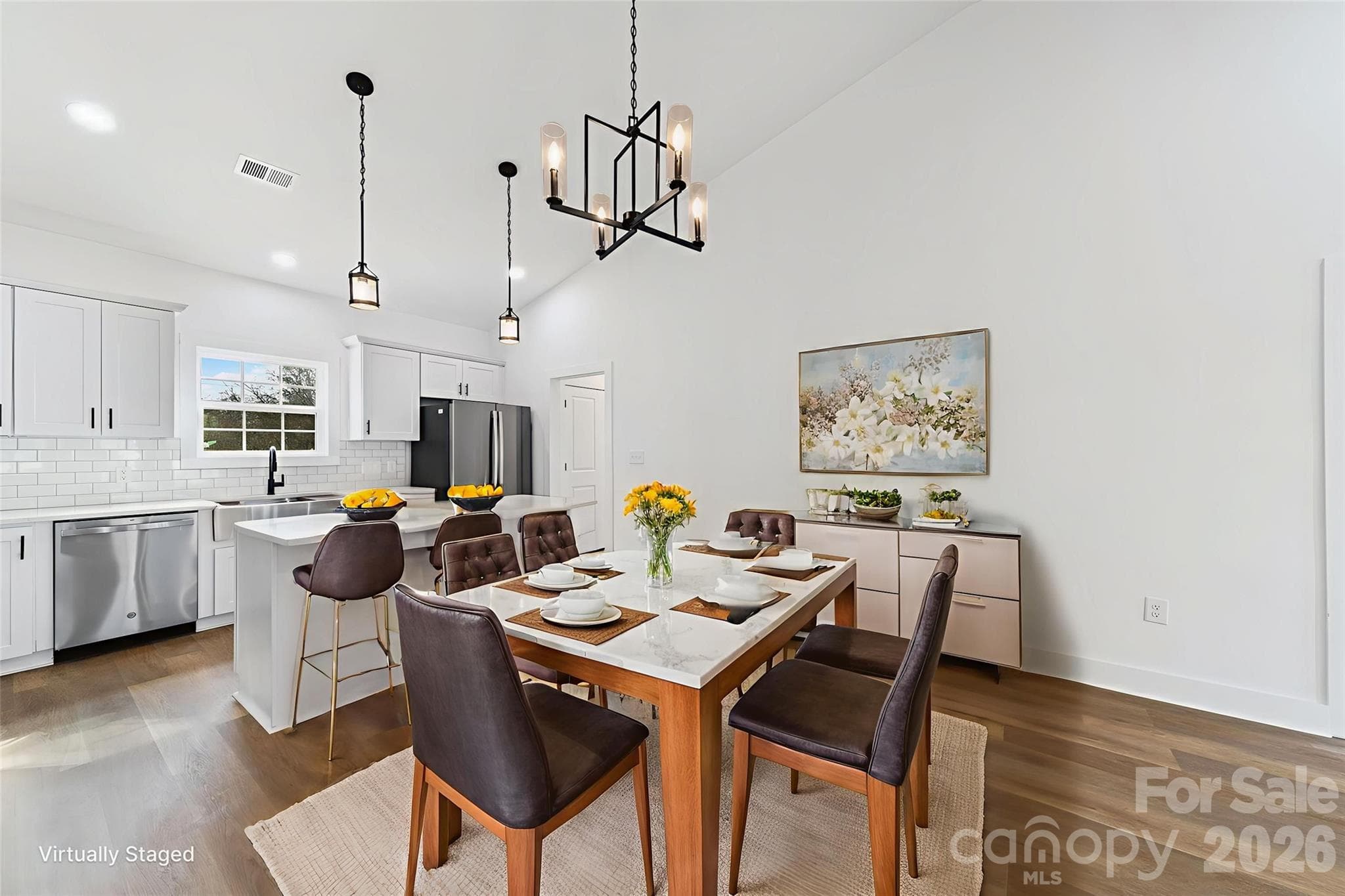Dining area (Staged Virtual) - 412 S Hill Street, Gastonia