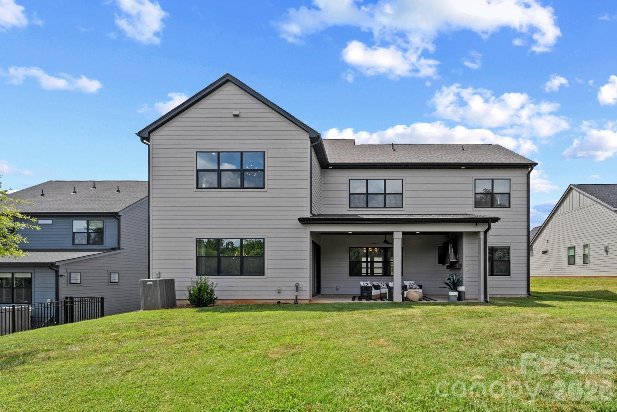 Level Backyard off Patio - 13944 Roosevelt Grove Drive, Huntersville