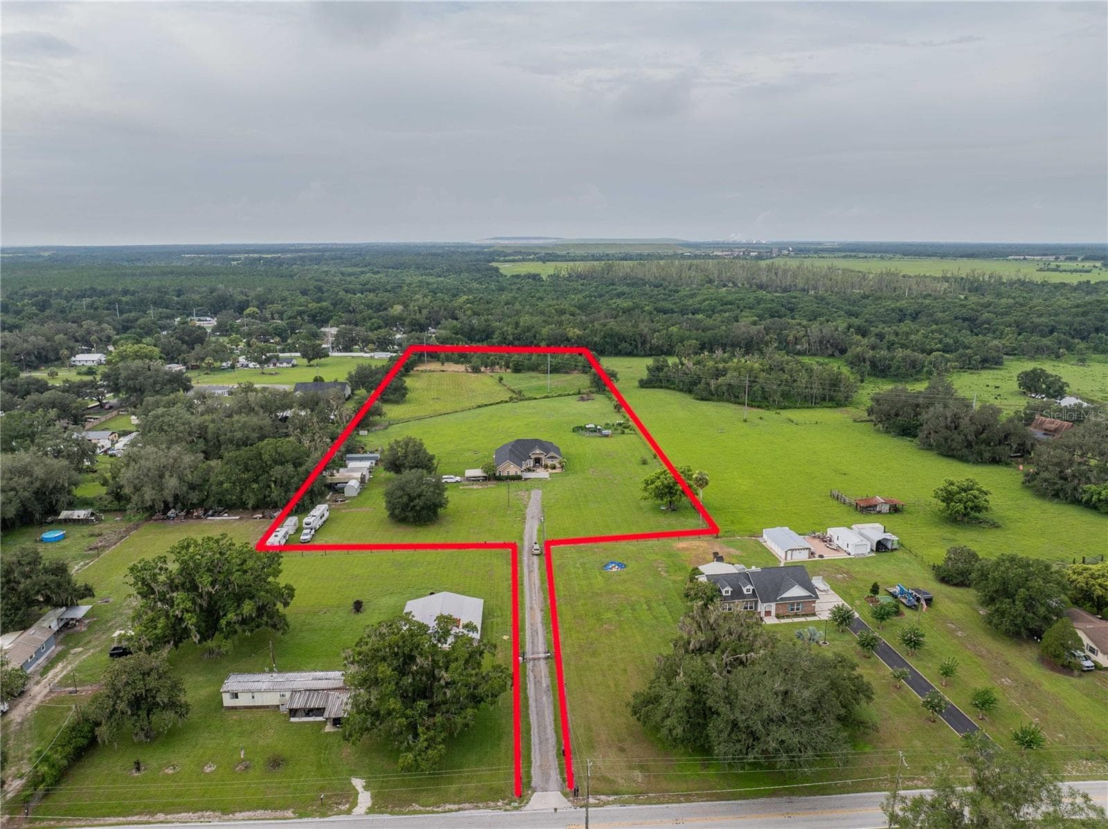 Ariel view from entrance at Turner Road - 4280 TURNER RD, MULBERRY