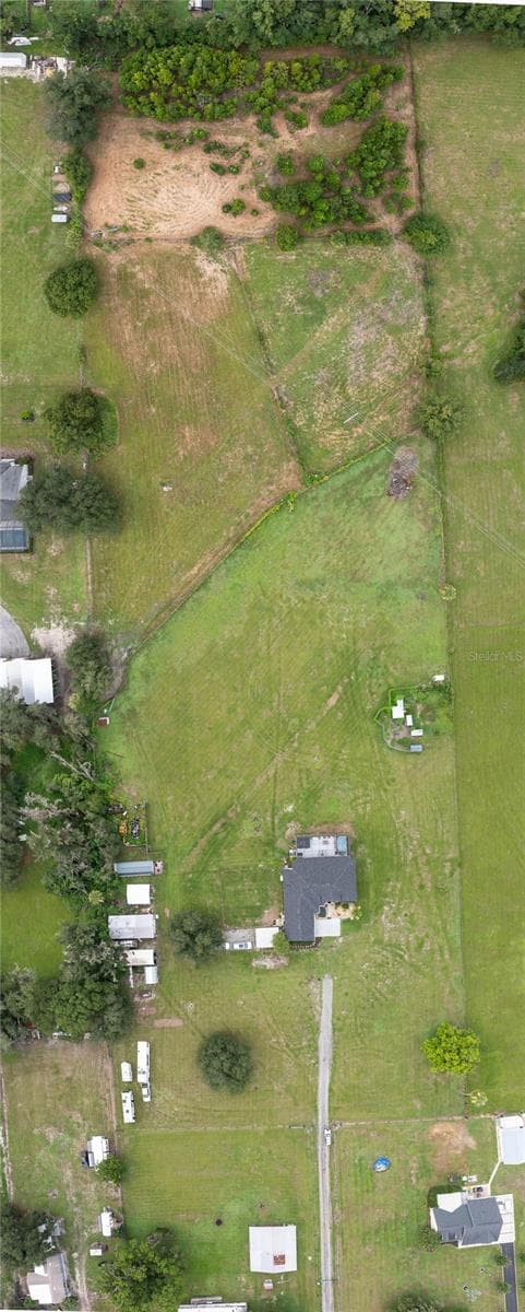 Ariel shows the depth of the property - 4280 TURNER RD, MULBERRY