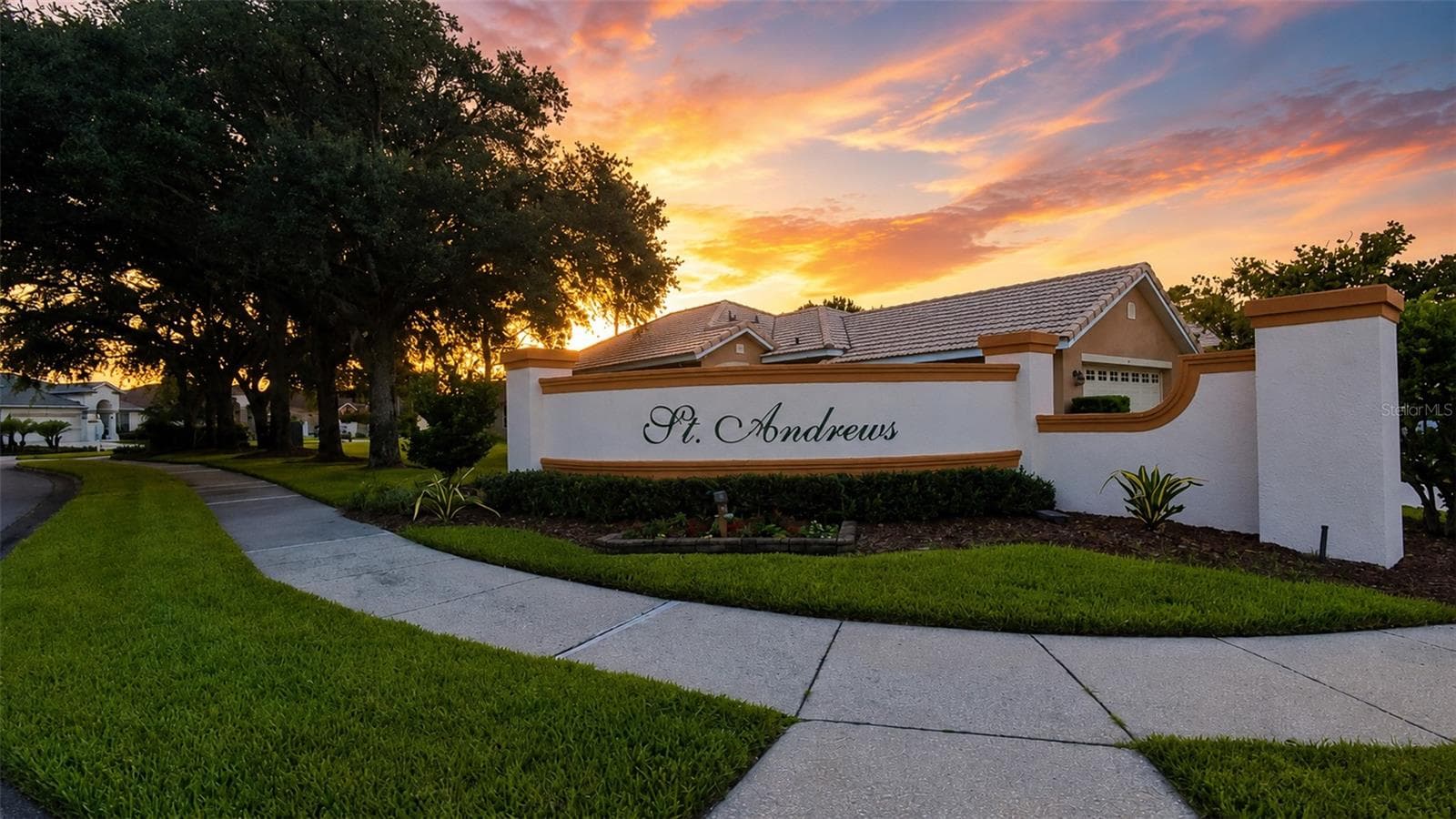 Entrance into St Andrews Way at sunrise - 8027 SAINT ANDREWS WAY, MOUNT DORA