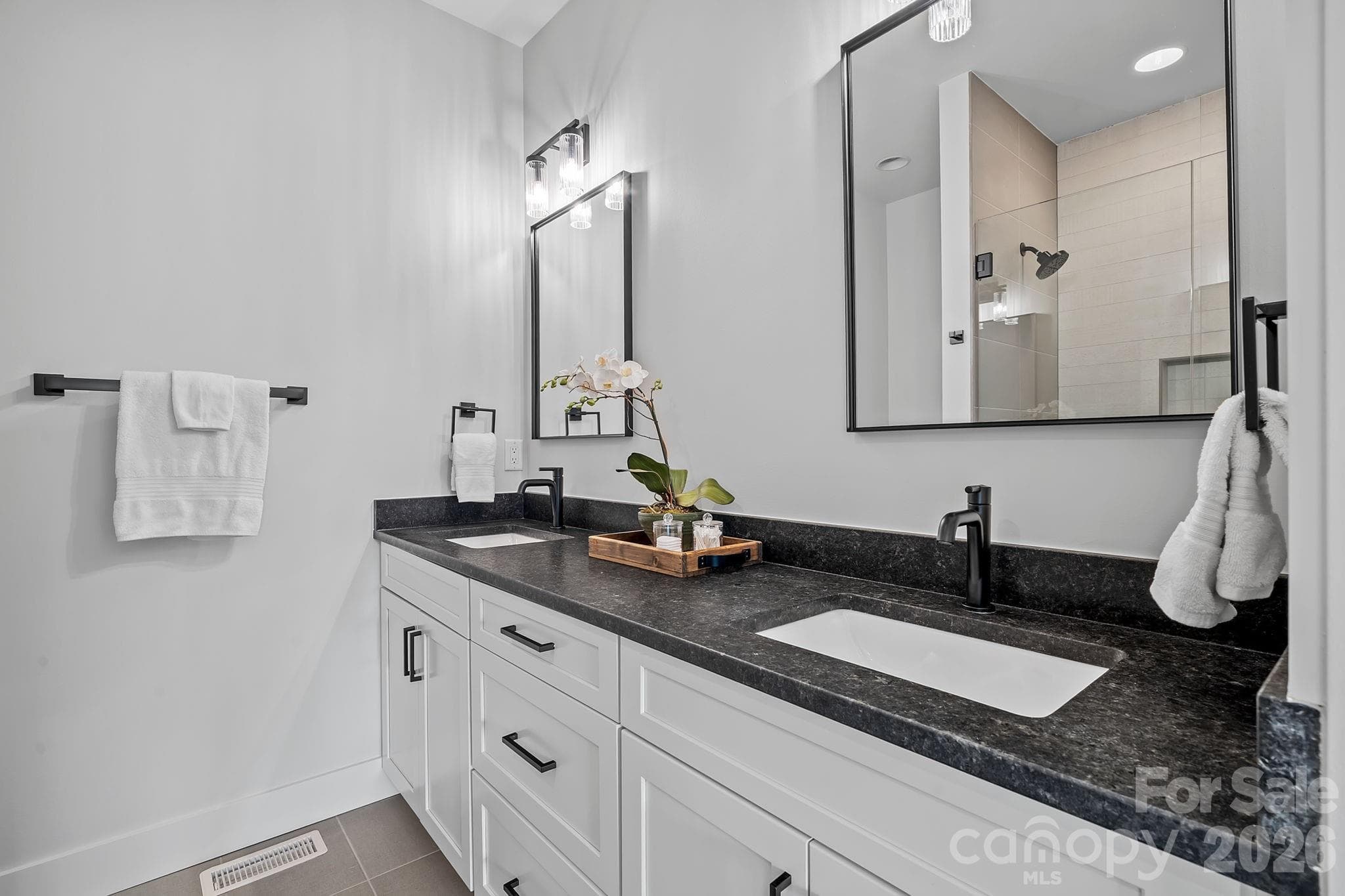 Dual Sinks in the Primary Suite - 9 Gudger Road, Asheville