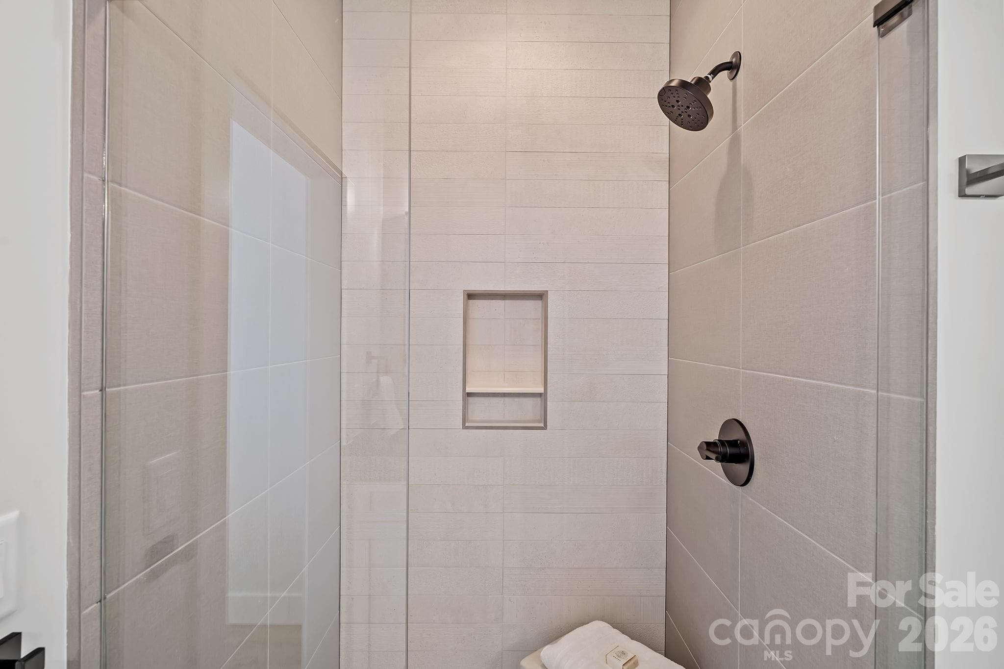 Custom Tiled Shower in the Primary Suite - 9 Gudger Road, Asheville