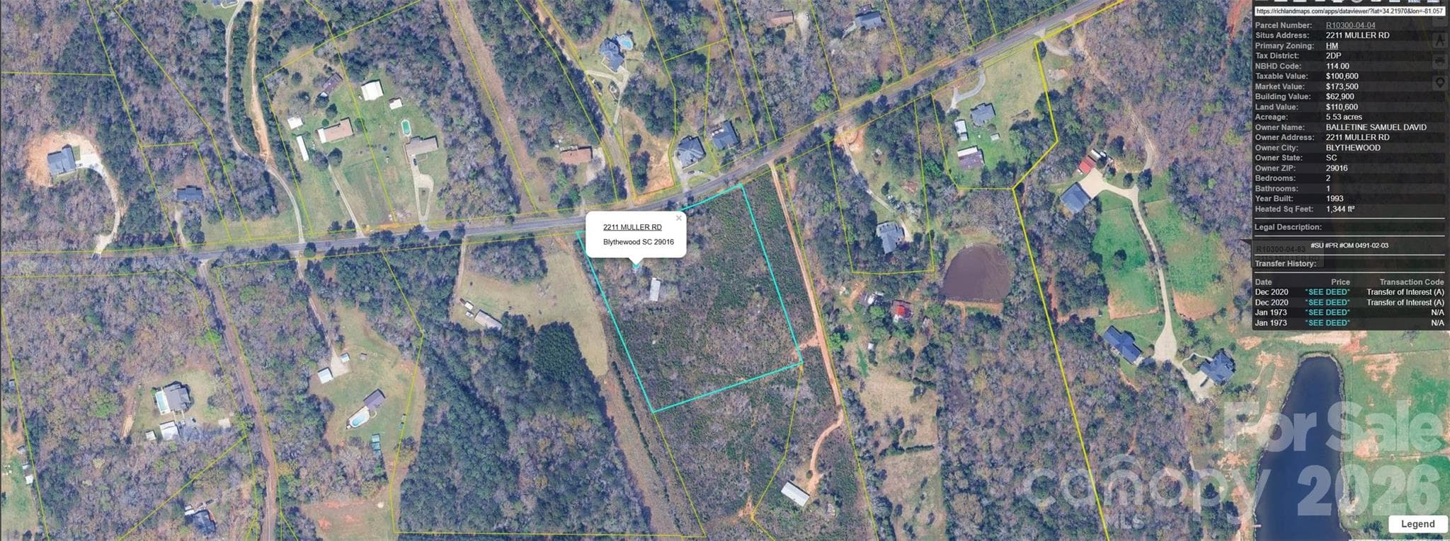 Acreage at 2211 Muller Road, Blythewood, photo 10 of 10