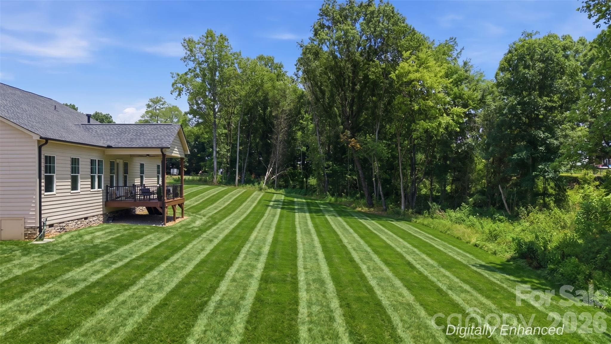 Backyard (Digitally Enhanced Grass) - 121 Juniper Road, Mooresville