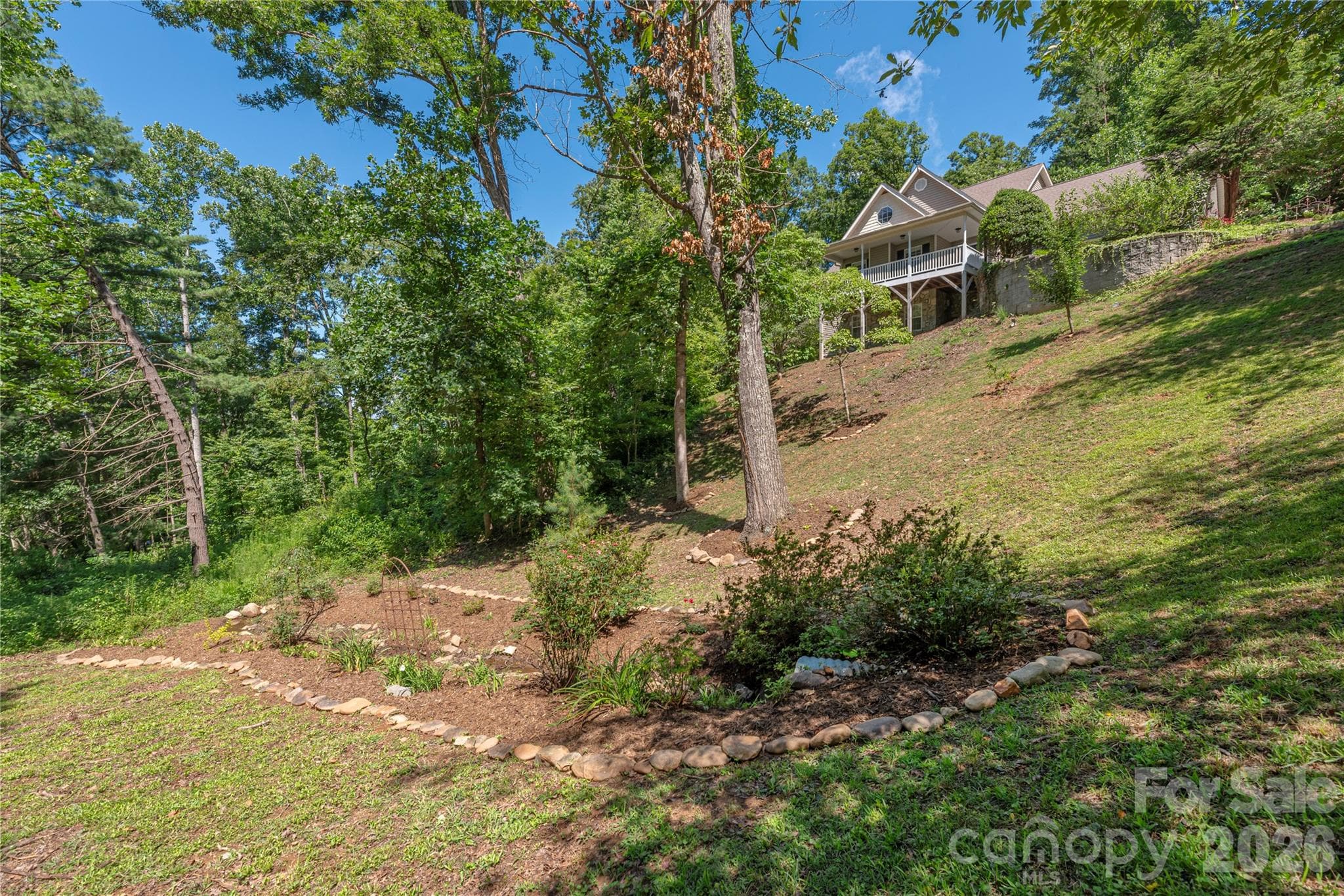 New Landscaping and Garden Beds - 602 Hidden Springs Drive, Asheville