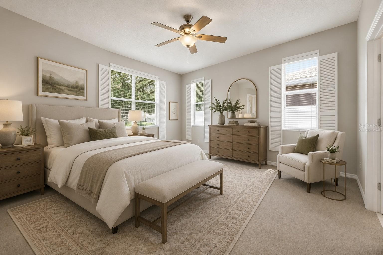 Primary Bedroom virtually staged - 9076 SAINT ANDREWS WAY, MOUNT DORA