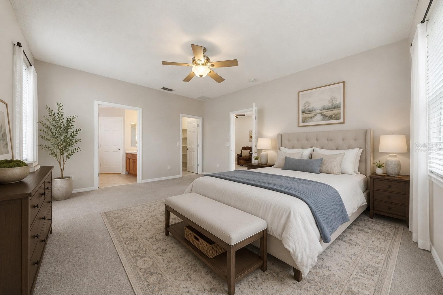 Primary Bedroom virtually staged - 9076 SAINT ANDREWS WAY, MOUNT DORA
