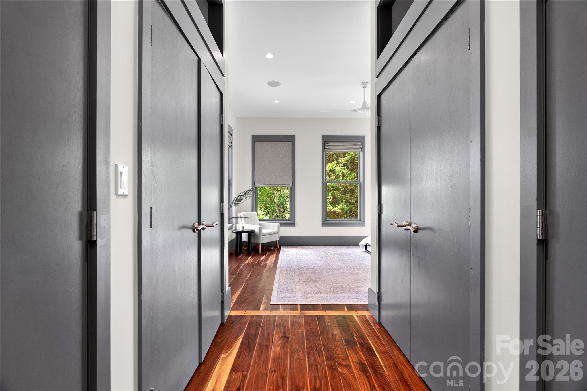 Entryway to primary suite (large closets on both sides) - 31 Grey River Run, Woodfin