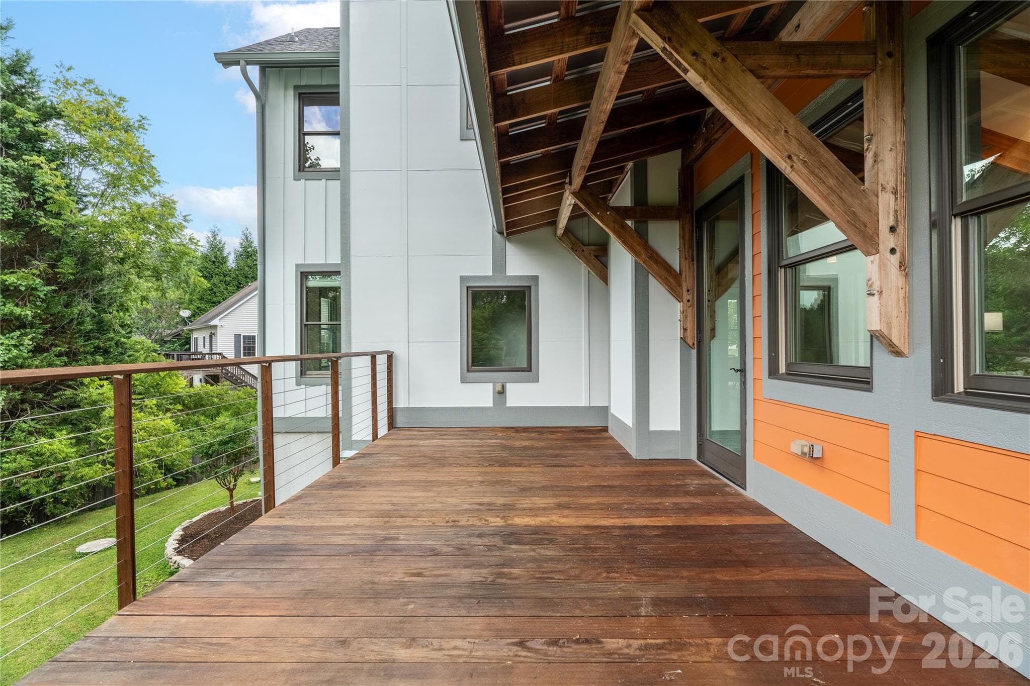Large deck off living room - 31 Grey River Run, Woodfin