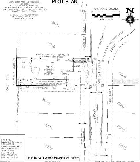 3118 Vicenza Court Plot Plan - 3118 VICENZA CT, BRADENTON