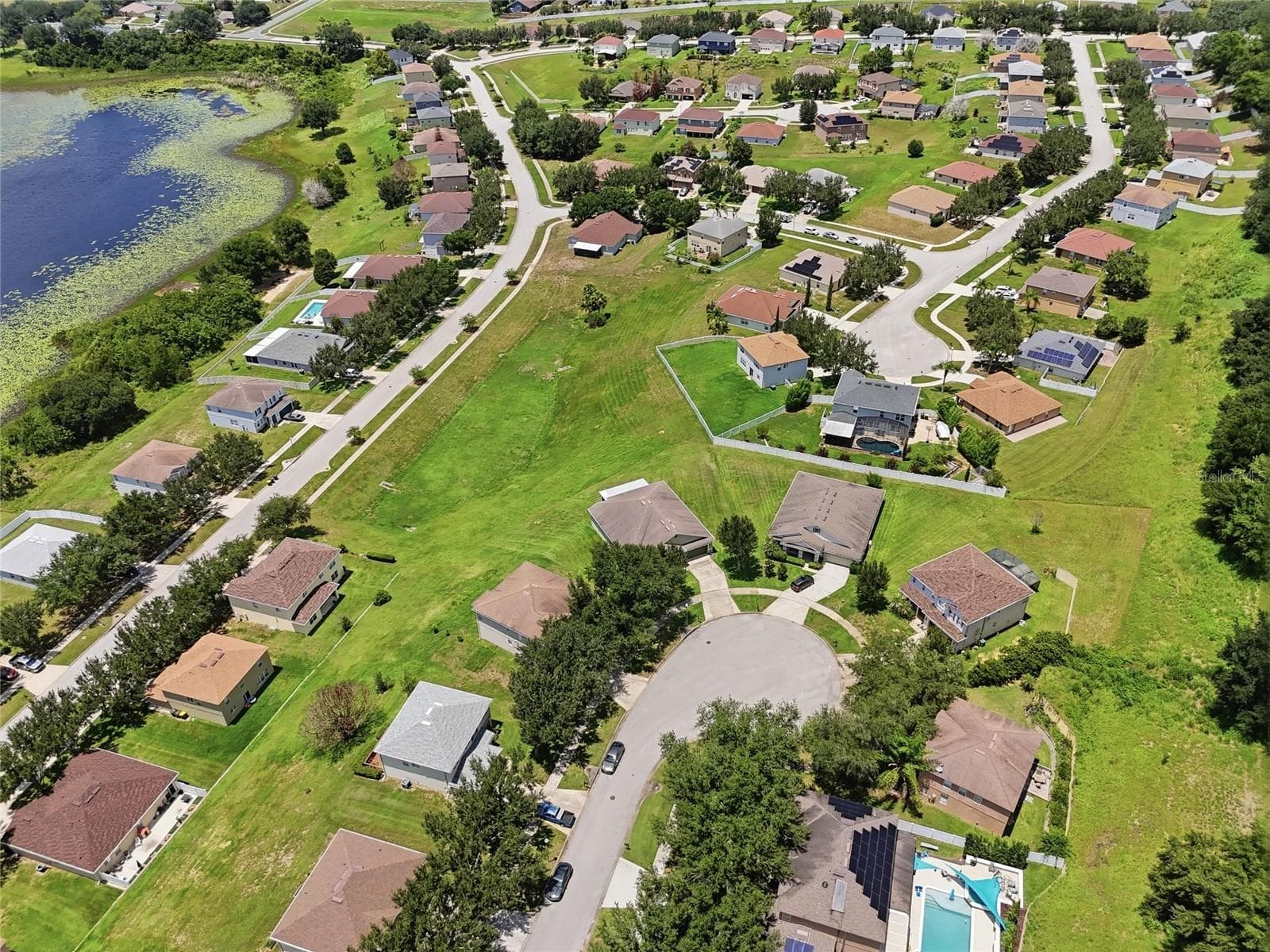 Aerial view of the Cul-de-Sac - 1020 SAILING BAY DR, CLERMONT